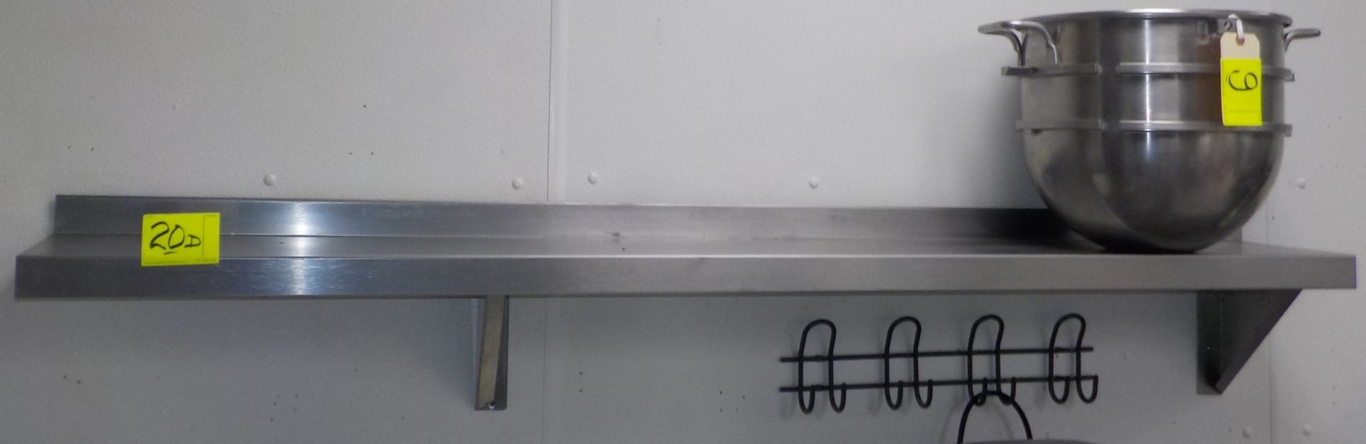 Stainless Steel Shelf, Wall Mt 6' x 10"