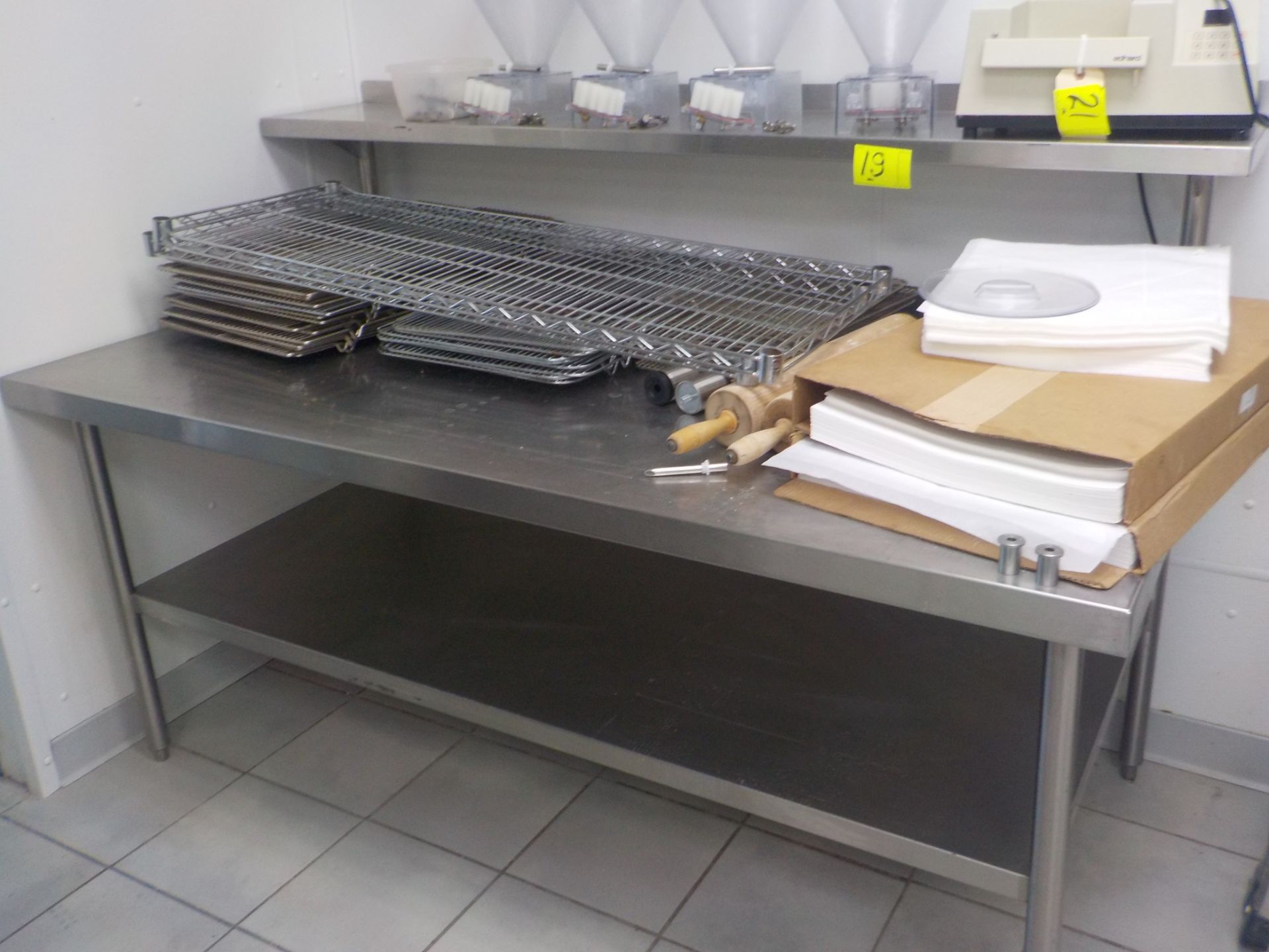 Table, All Stainless Steel 6’, HD, with 5’Overshelf &Undershelf by Jero