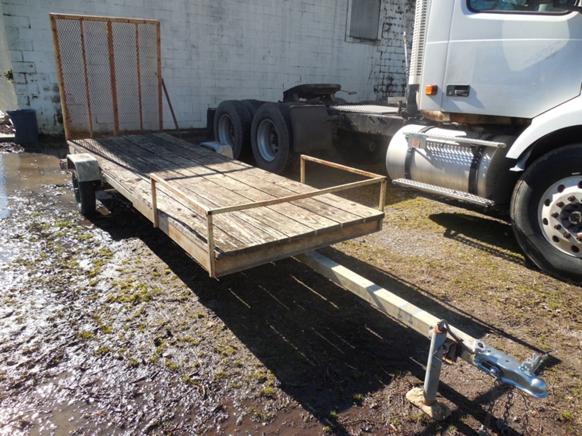 HOMEMADE 14'x4' utility/equipment trailer (NO TITLE) - Image 2 of 2