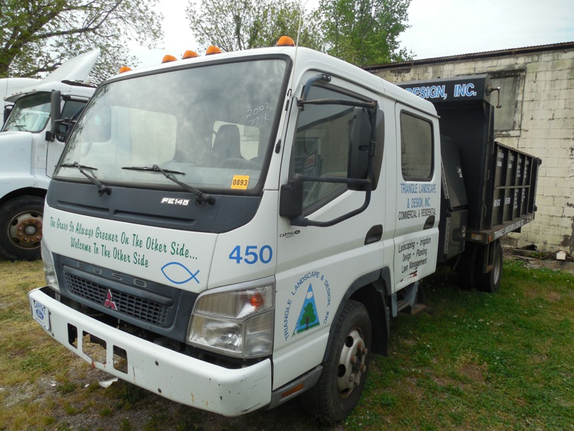 2007 Fuso FE145 4dr w/ 21' dump, 77,688 miles, vin #JL6BDH1S67K007066 - Image 2 of 5