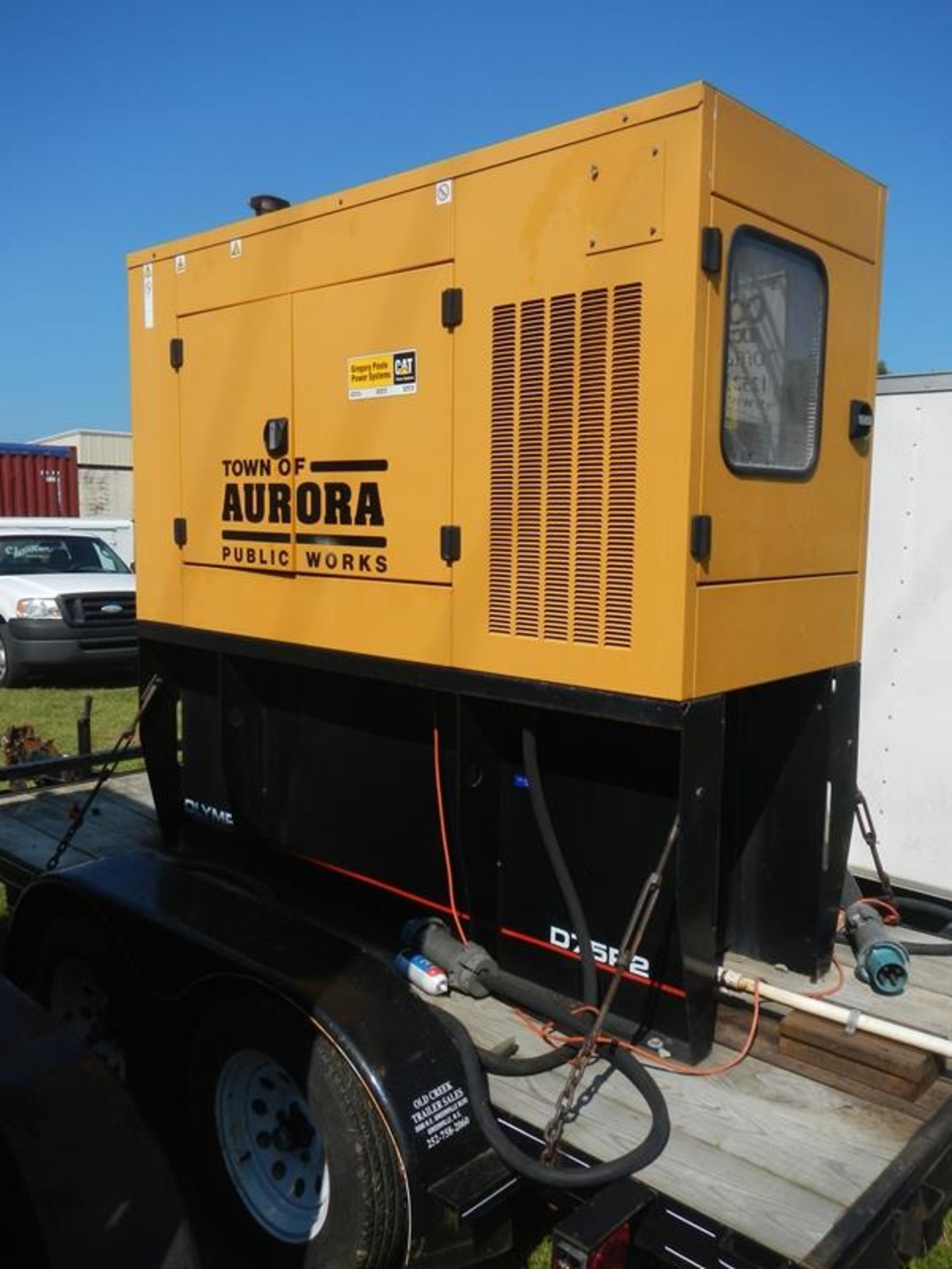 CAT 75P2 70KW diesel generator on trailer  944 hrs emergency stop switch is bad and is removed at - Image 4 of 8