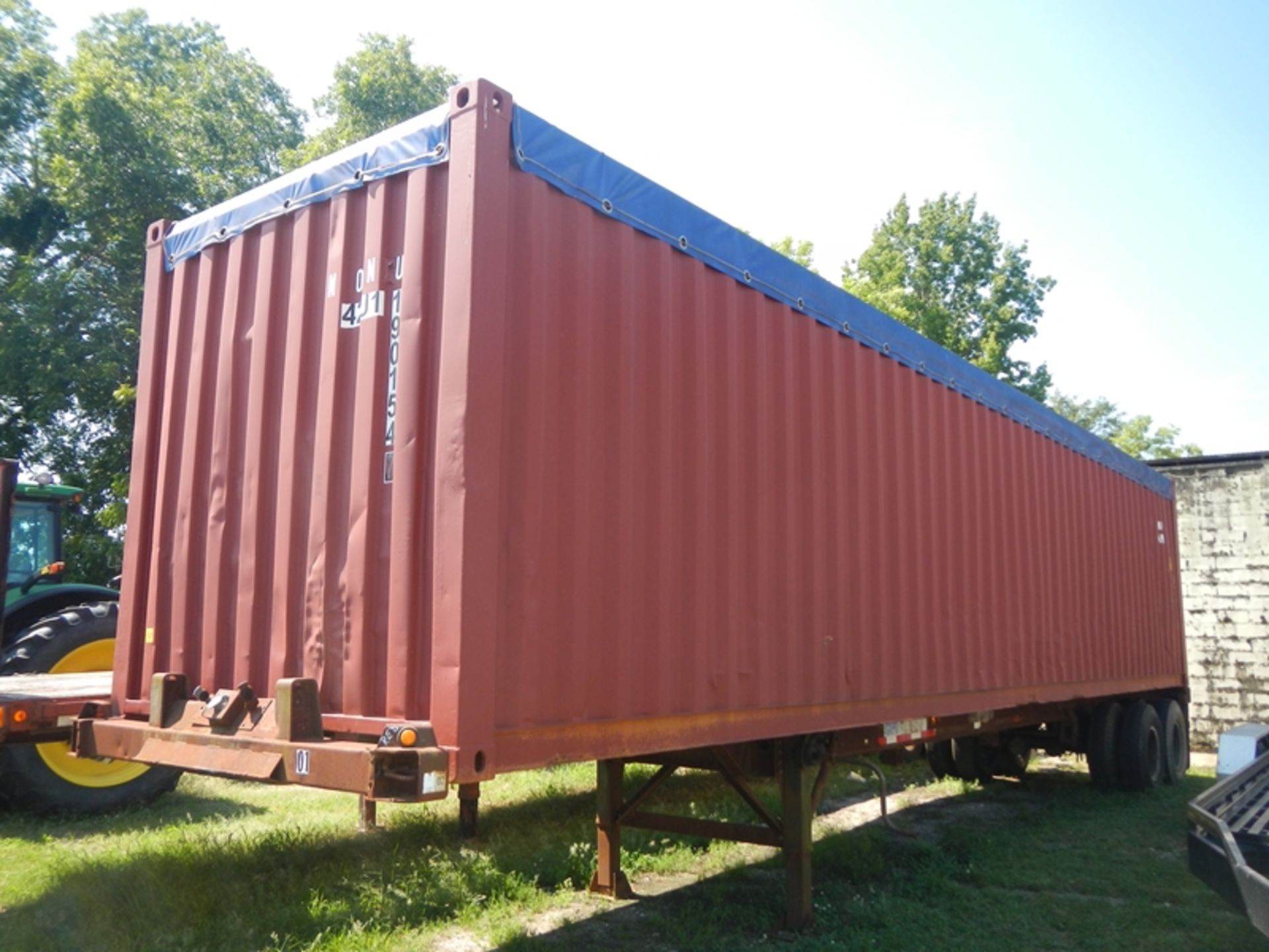 45' steel open top container trailer