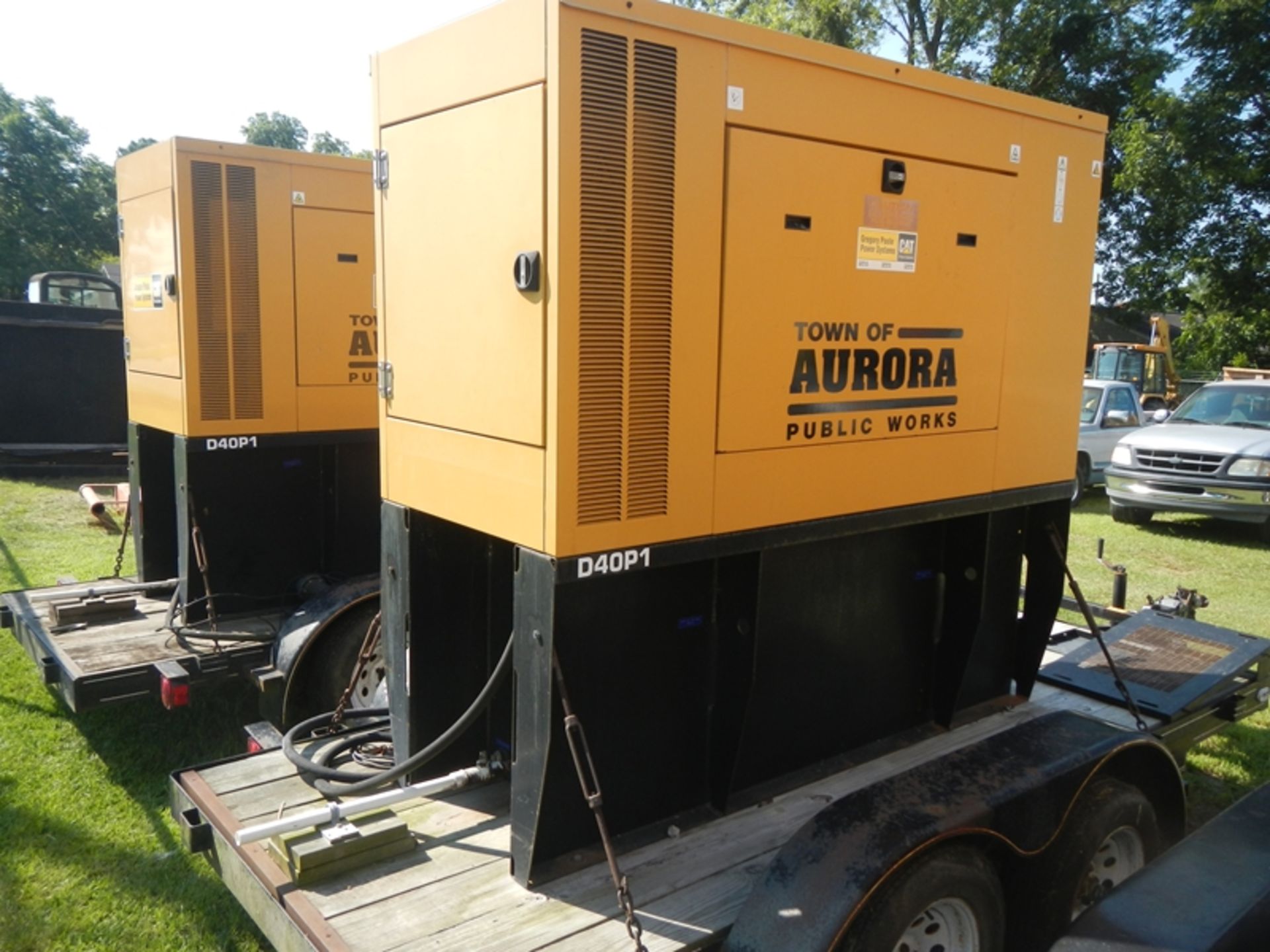 CAT D40P1 40KW diesel generator on trailer 828 hrs - Image 4 of 10