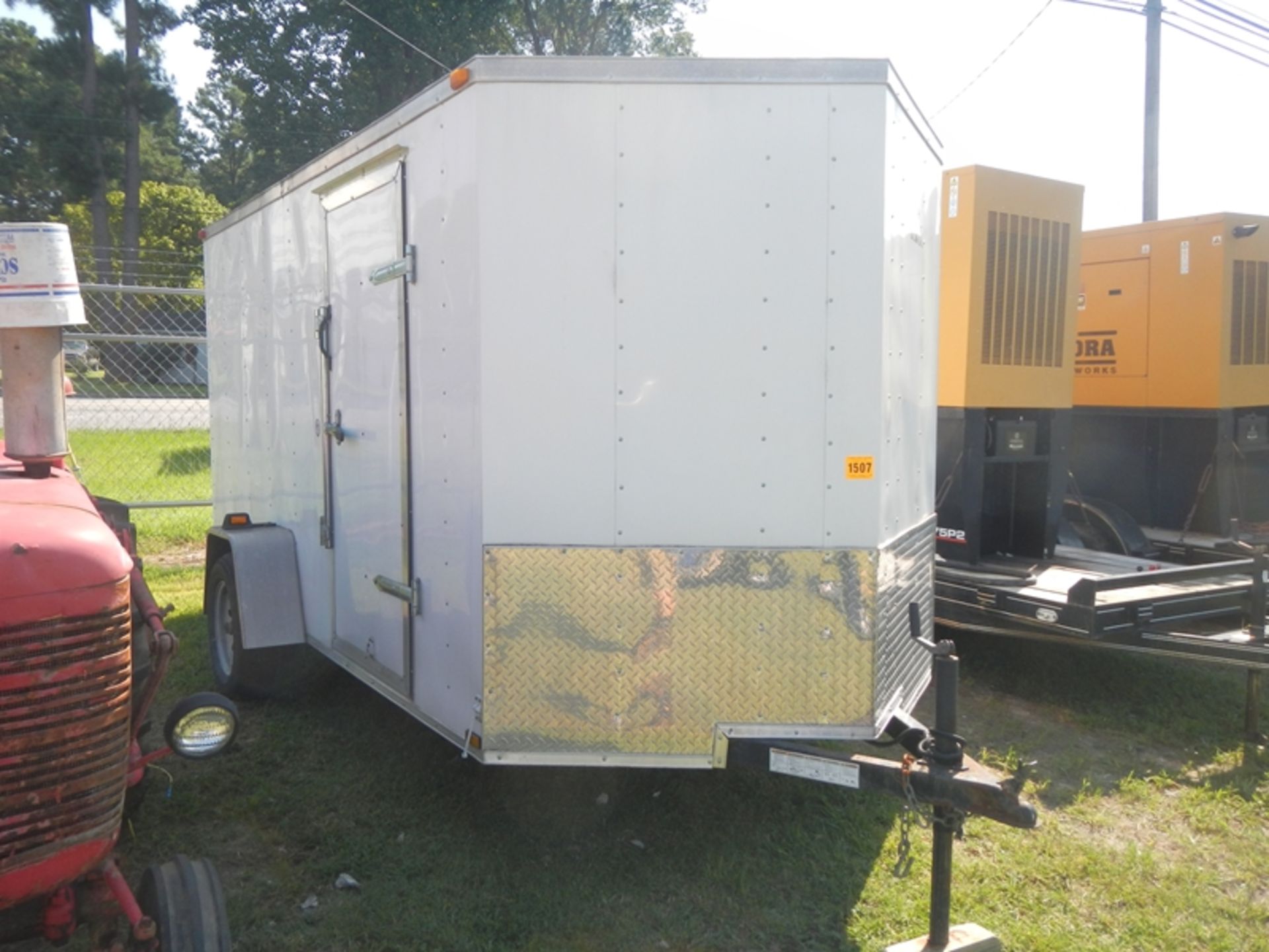 2013 LARK 12' enclosed single-axle trailer, ramp door V nose vin#  5RTBE121DD031900 - Image 2 of 6