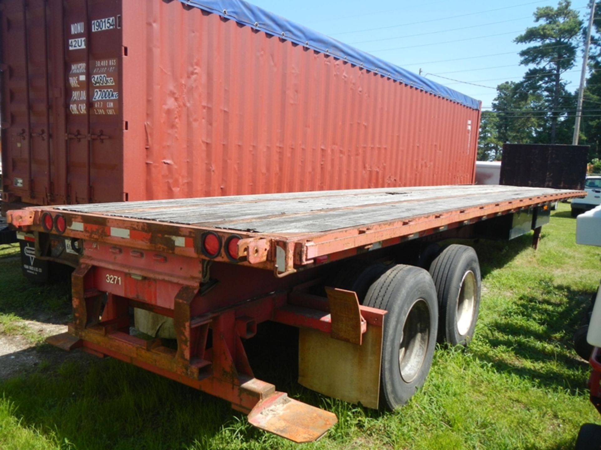 2000 Fruehauf 45' steel flatbed trailer vin# 2P0452XTW013007 NO TITLE - Image 5 of 6