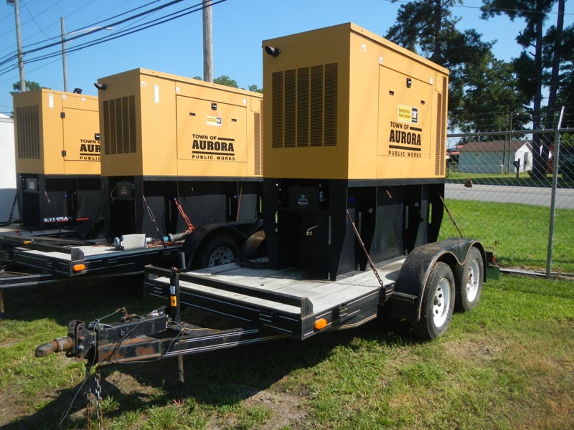 CAT D40P1 40KW diesel generator on trailer 828 hrs