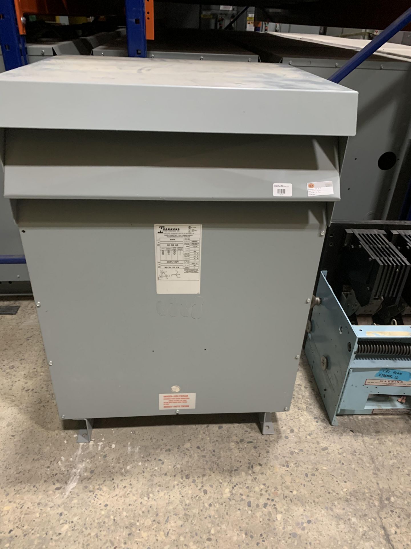 HAMMOND 112.5 KVA 600V / 208V/120V TRANSFORMER