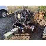 Lindsay portable air compressor, Model T40A, SN 29029, gas power, single axle carrier.