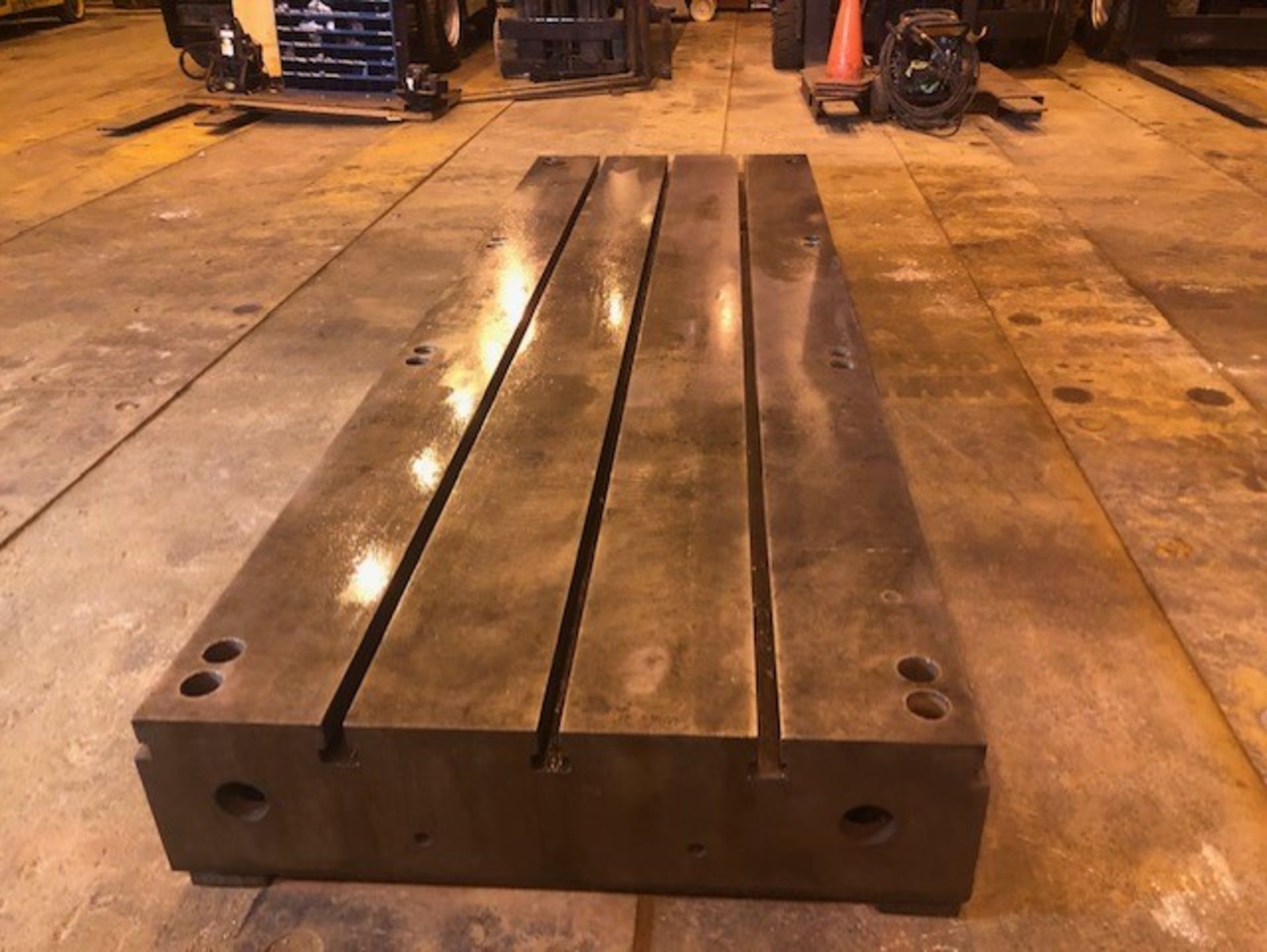 T Slotted Floor Plate144in L x 48in W x 12.5in H Boring Mill Machine Table - Image 3 of 5