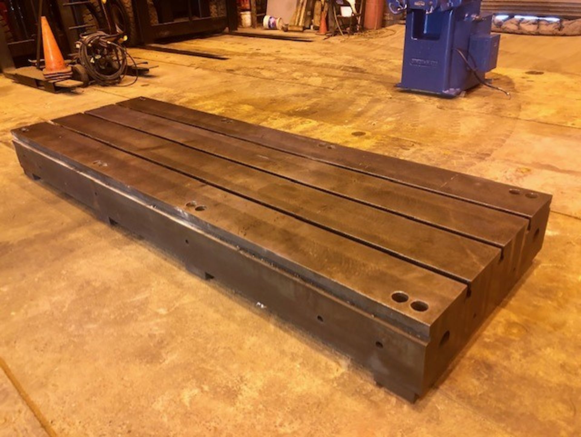T Slotted Floor Plate144in L x 48in W x 12.5in H Boring Mill Machine Table - Image 5 of 5