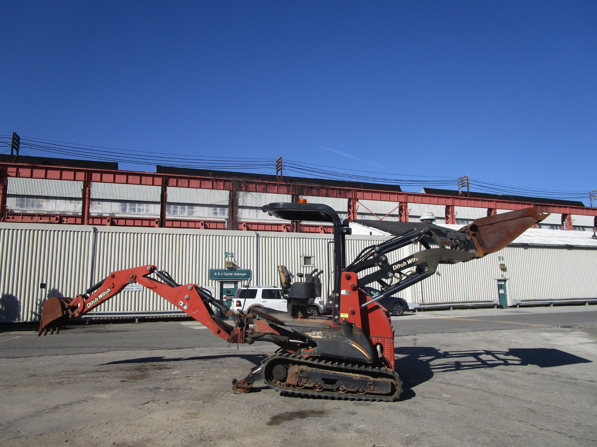 2011 Ditch Witch XT1600 Backhoe with Trailer and Attachments - Image 11 of 24