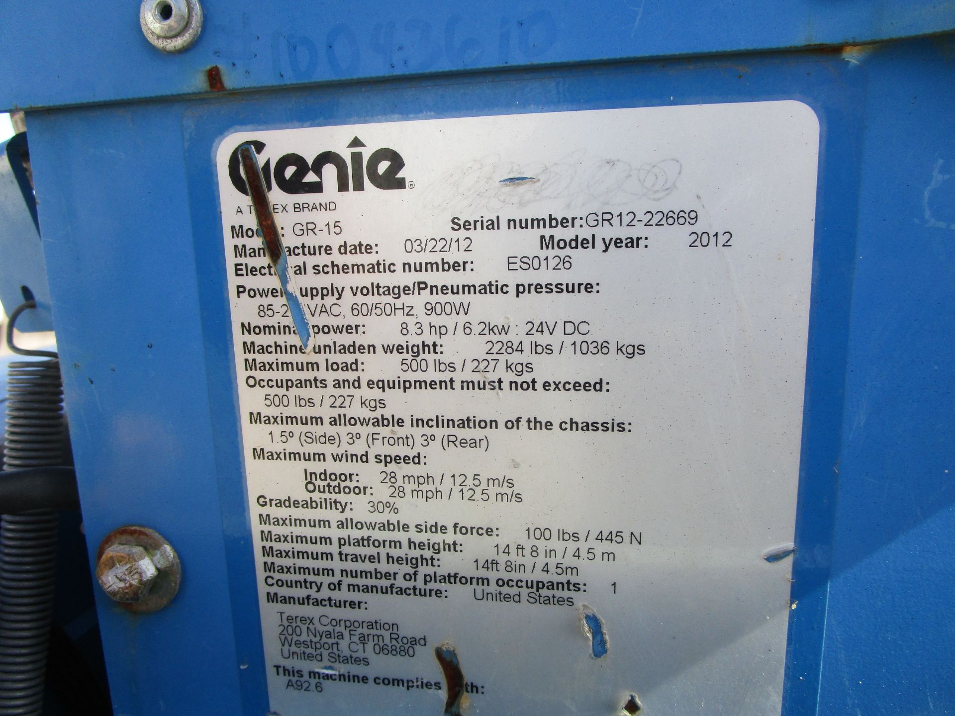 2012 Genie GR-15 Lift - Image 25 of 25