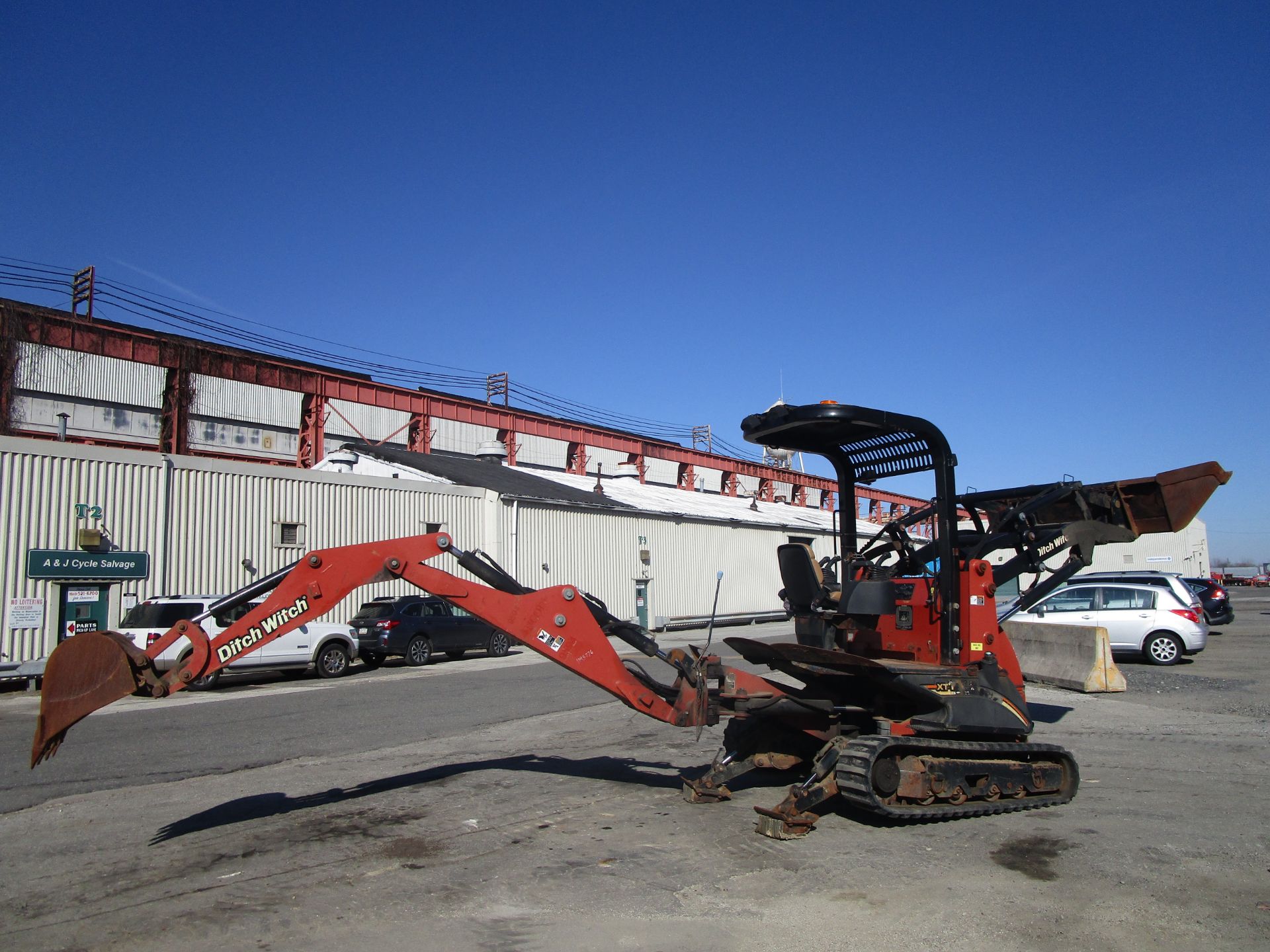 2011 Ditch Witch XT1600 Backhoe with Trailer and Attachments - Image 10 of 24