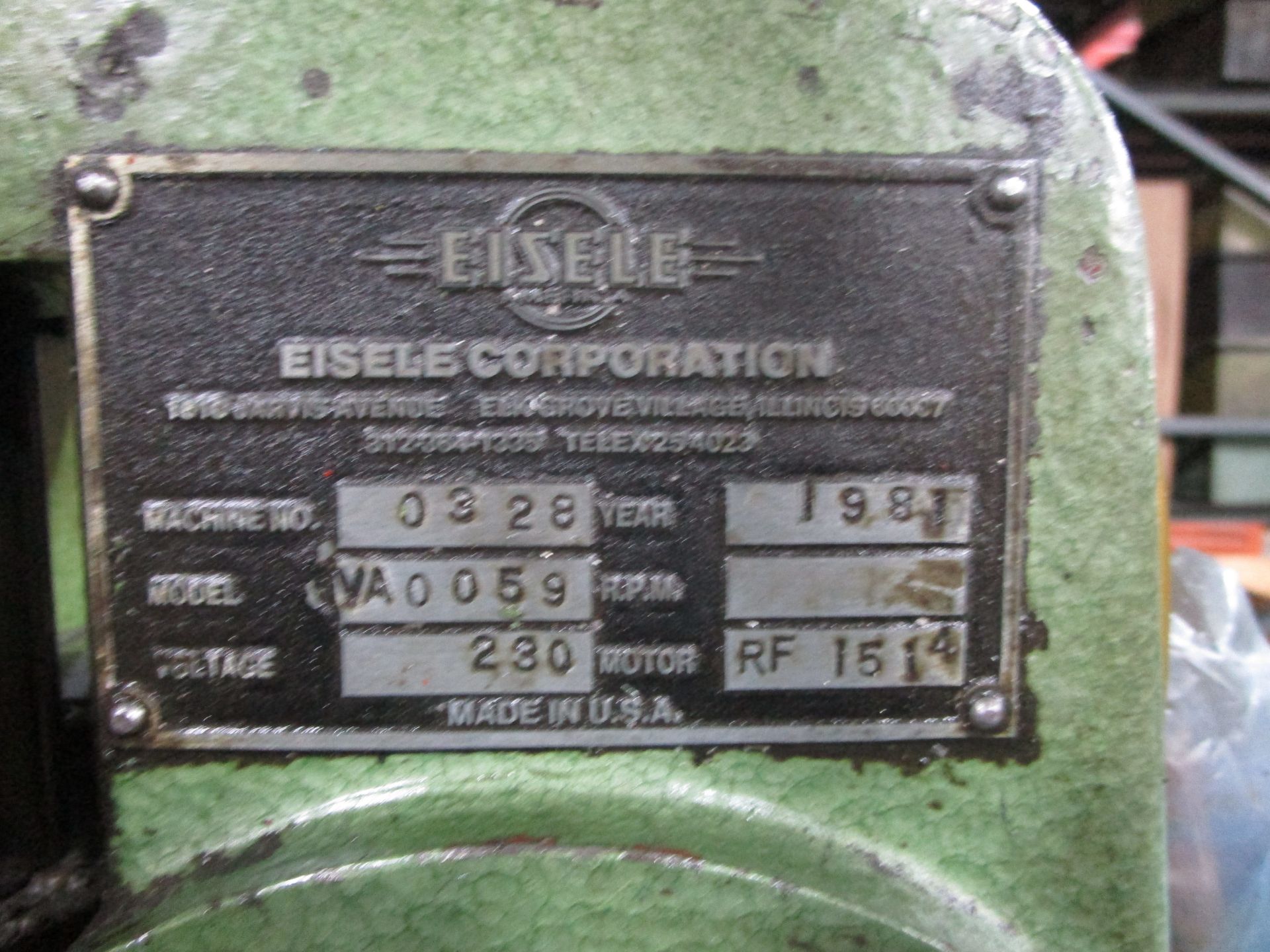 Eisele VA-OPV Type 59 Semi Automatic Cold Saw- Located in Chalfont, PA - Image 8 of 10