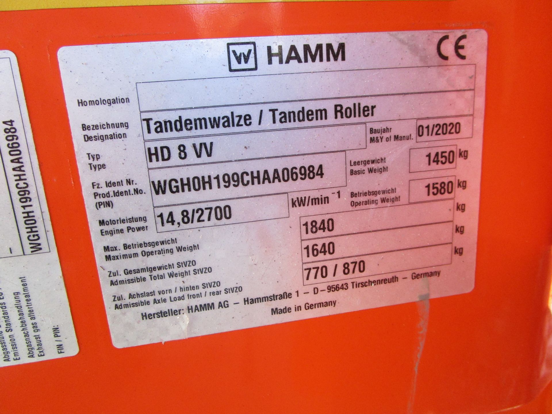 New Unused 2020 Hamm HD8VV Roller - Image 12 of 12