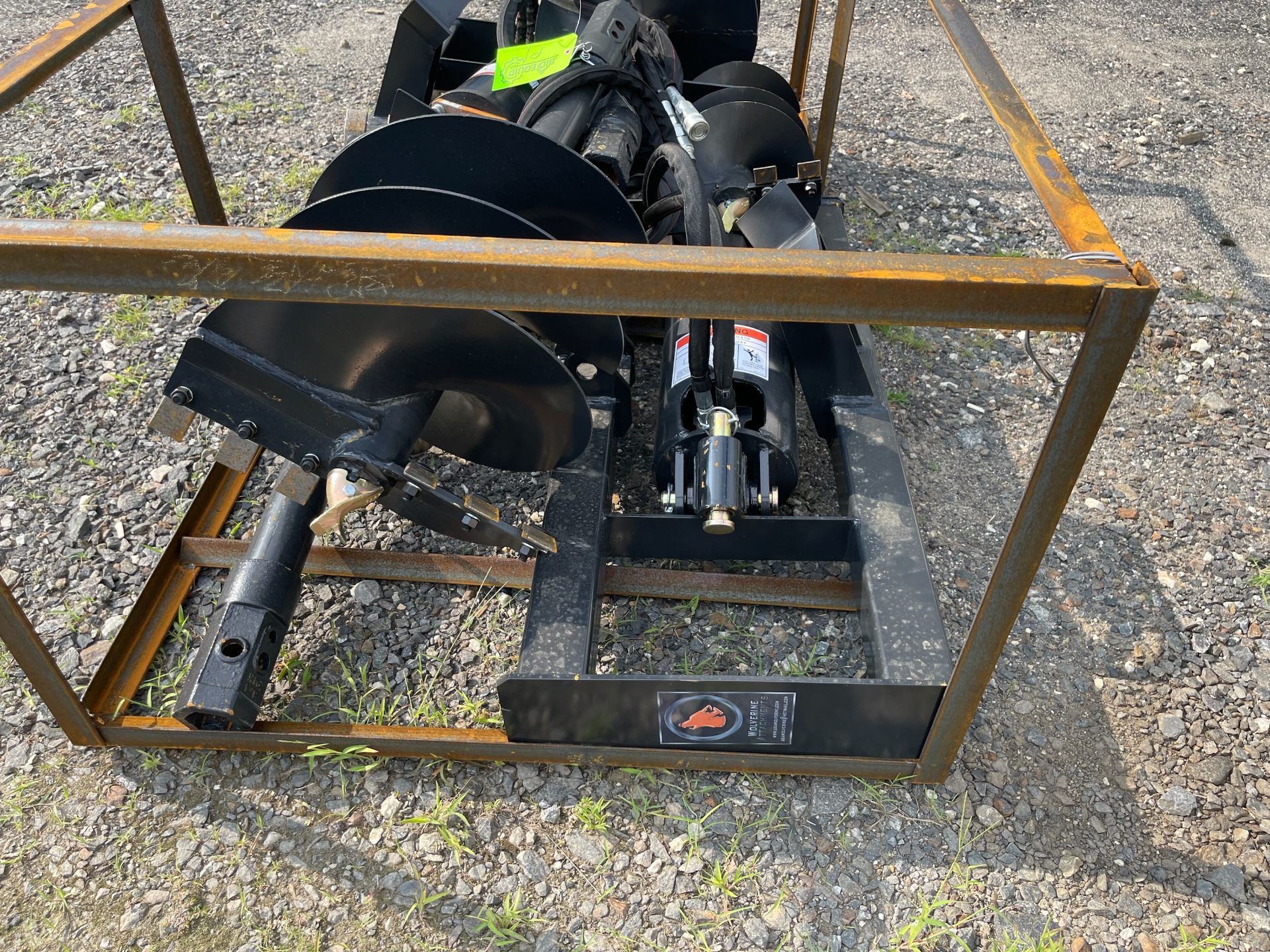 Wolverine Skid Steer Auger Attachment with 4 drill bits (p1) - Image 3 of 10