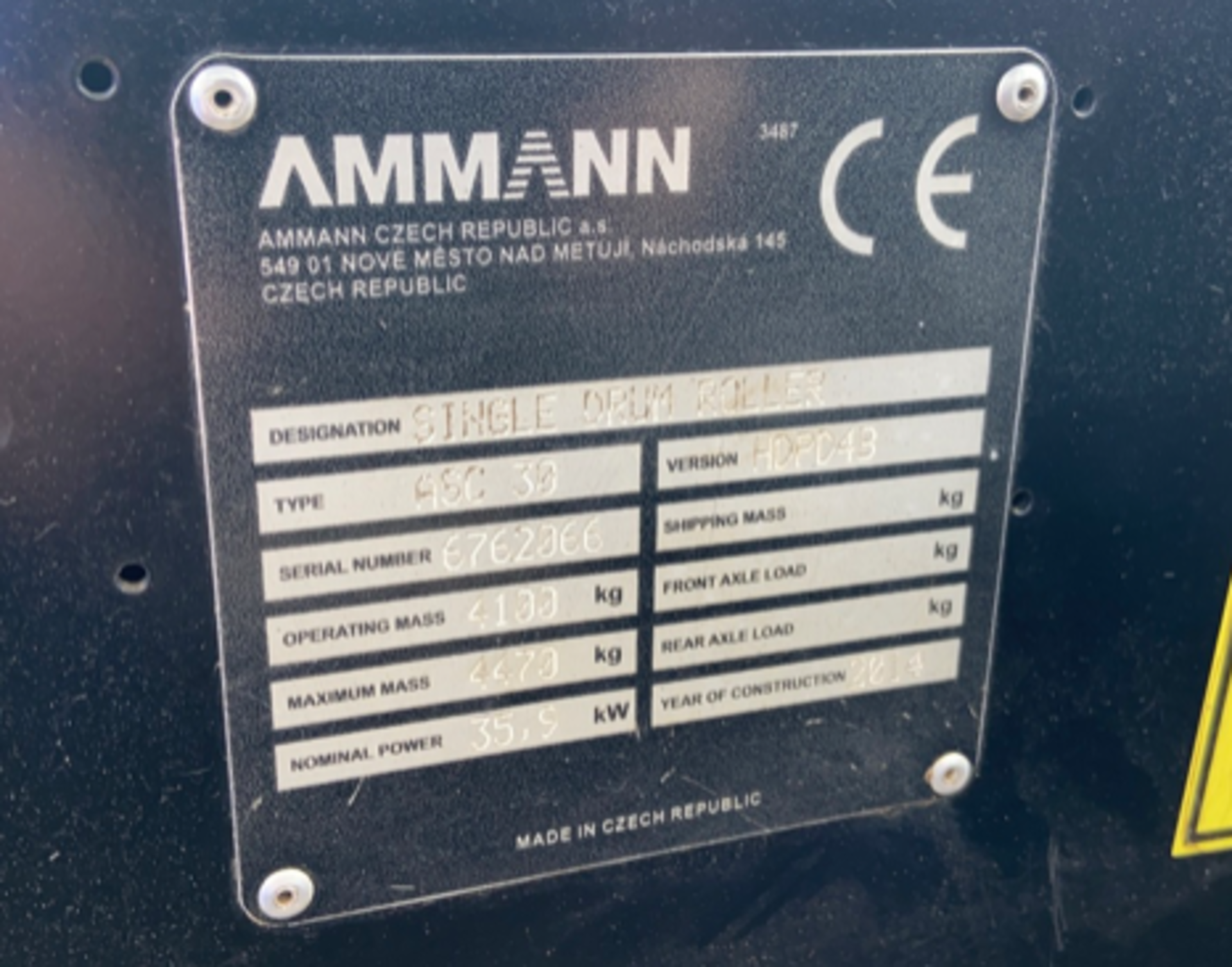 AMMANN ASC30 VIBRATORY ROLLER - Image 5 of 5