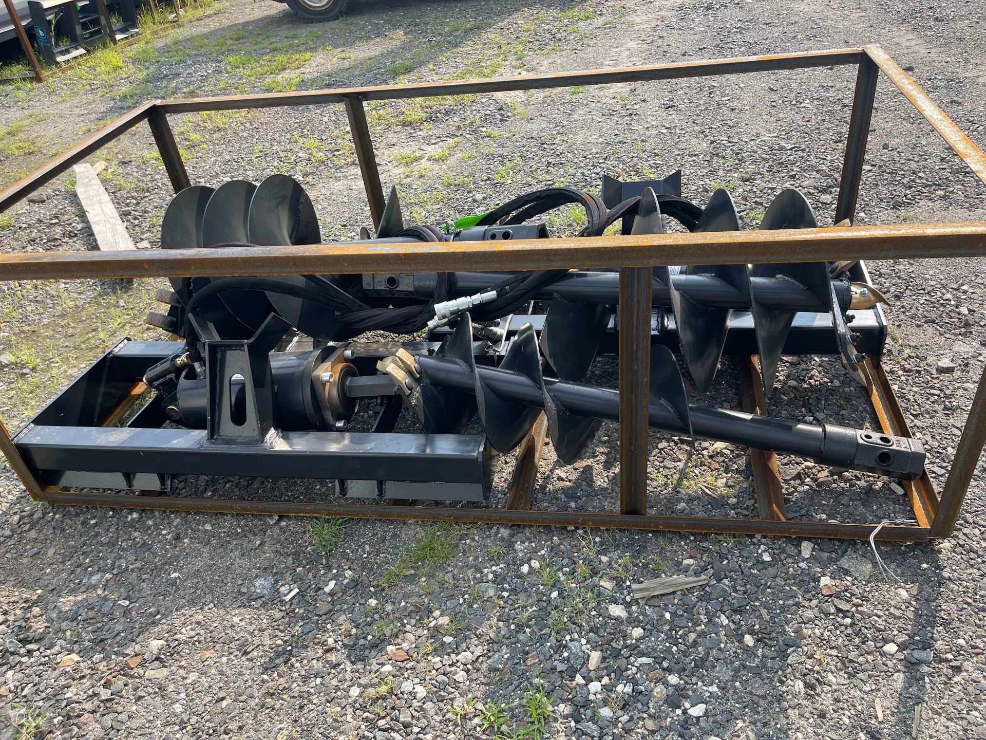 Wolverine Skid Steer Auger Attachment with 4 drill bits (p1) - Image 6 of 10