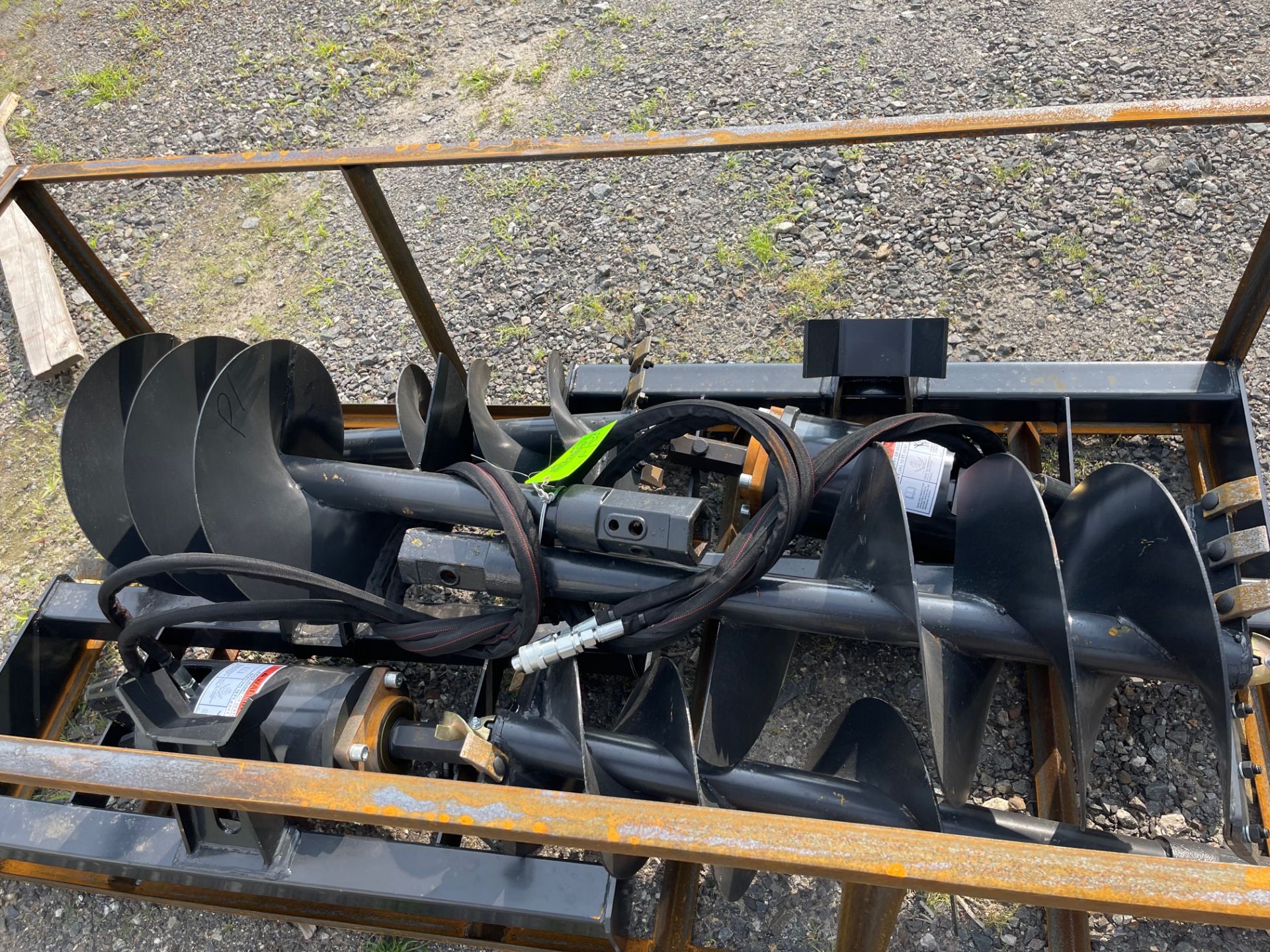 Wolverine Skid Steer Auger Attachment with 4 drill bits (p1) - Image 5 of 10