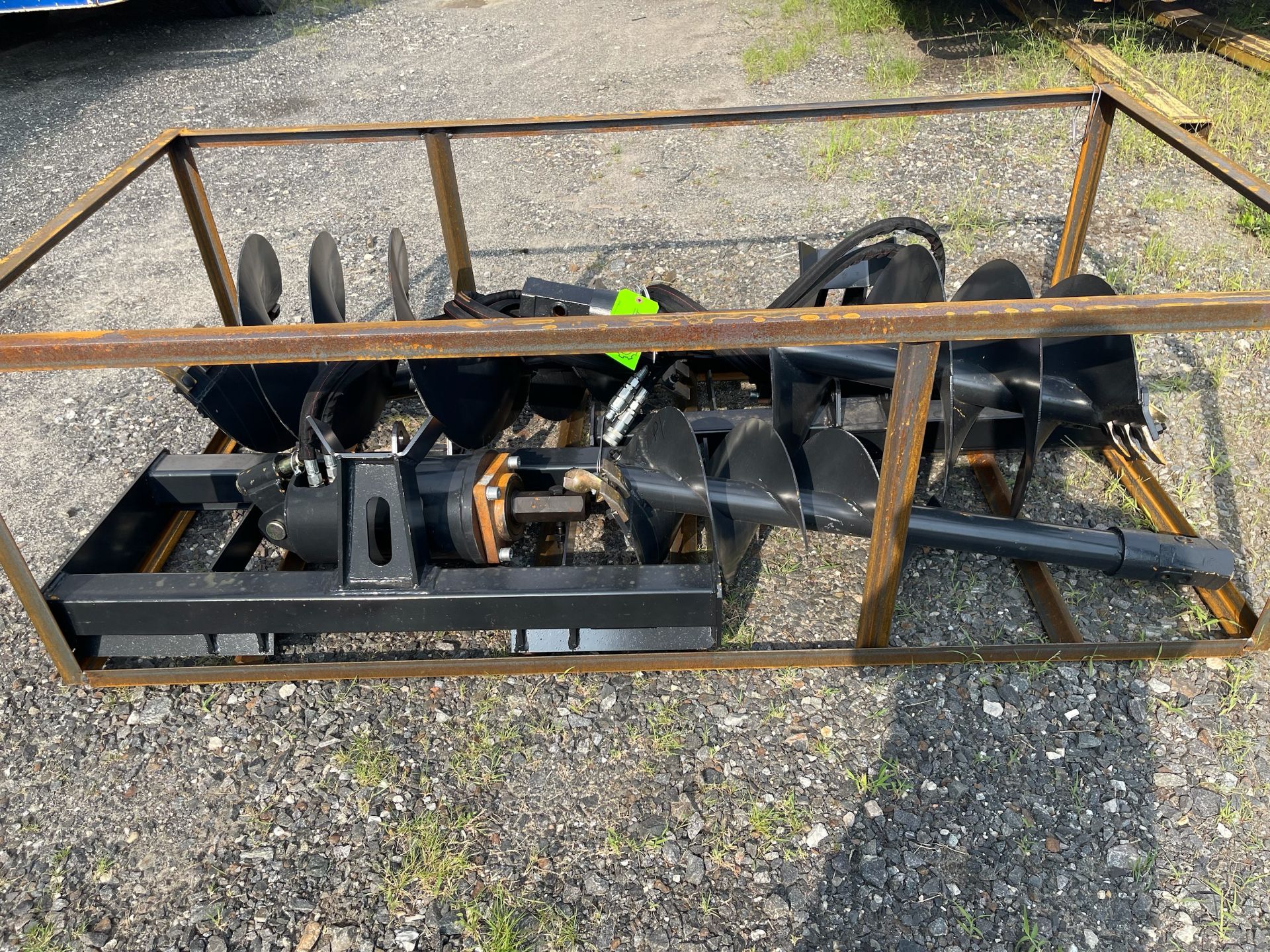 Wolverine Skid Steer Auger Attachment with 4 drill bits (p1) - Image 9 of 10