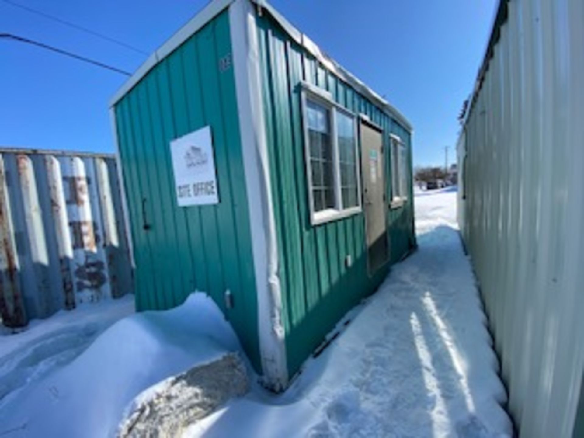 18FT X 8FT SHOP BUILT SKIDDED FIELD OFFICE BUILDING, N.V.S.N. GP