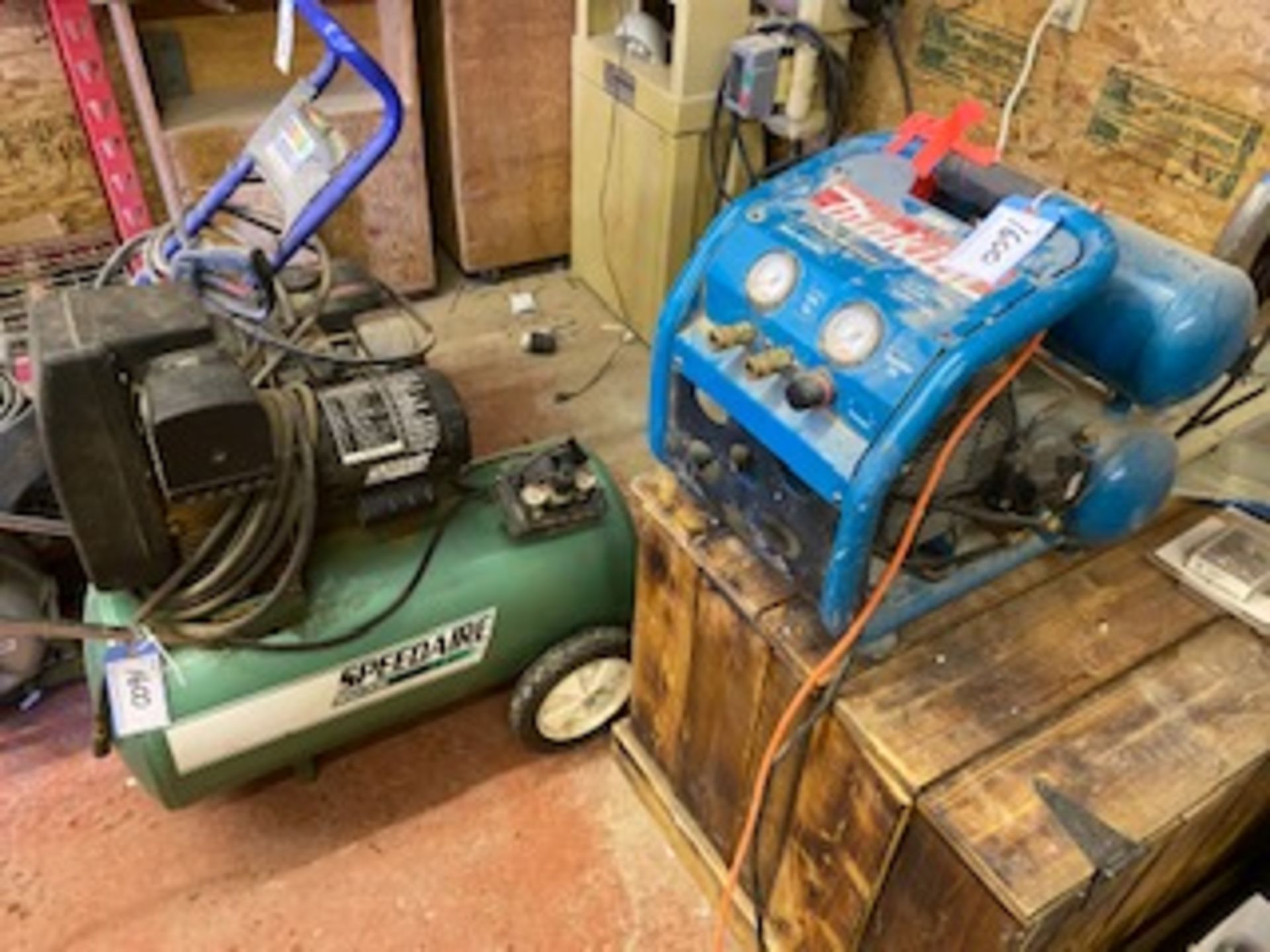 NON WORKING PUCH & CLEAN FILTER CLEANING SYSTEM, WITH ATTACHED BUFFER, SPEEDAIR COMPRESSOR, MAKITA - Image 2 of 2