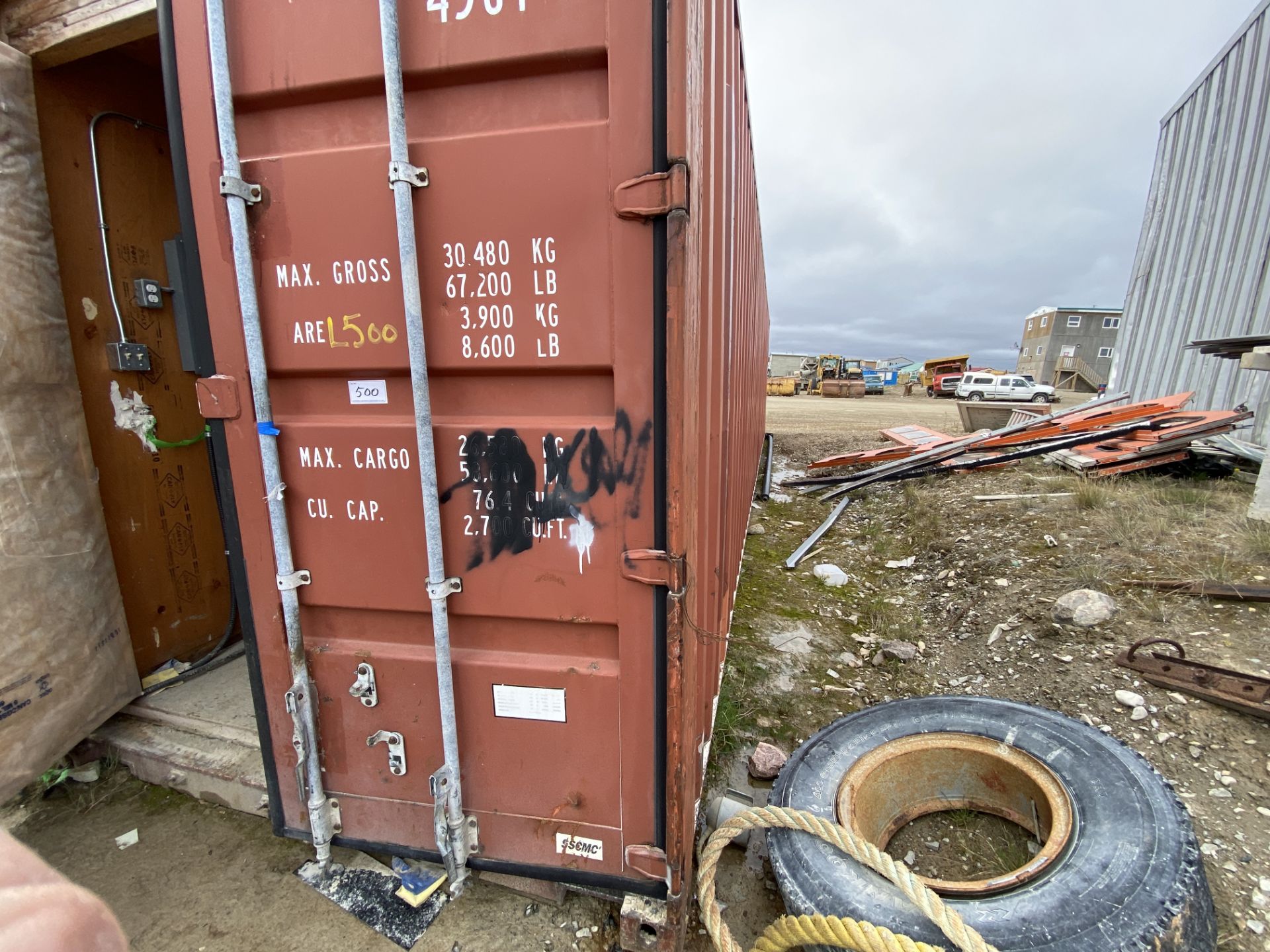 40FT SEA CONTAINER- SHEET METAL SHOP, LINED, INSULATED, ELECTRICAL, HEATED, 10FT ROPER WHITNEY BRAKE