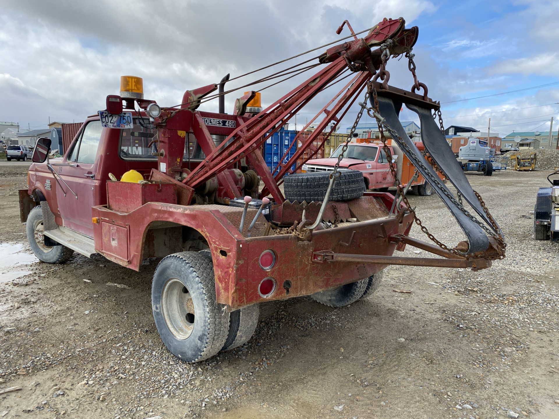 1988 FORD F350 TOW TRUCK W/ HOLMES 480 WRECKER, S/N 2FDKF38M7JCB09951 UNKNOWN CONDITION - M - Image 4 of 4