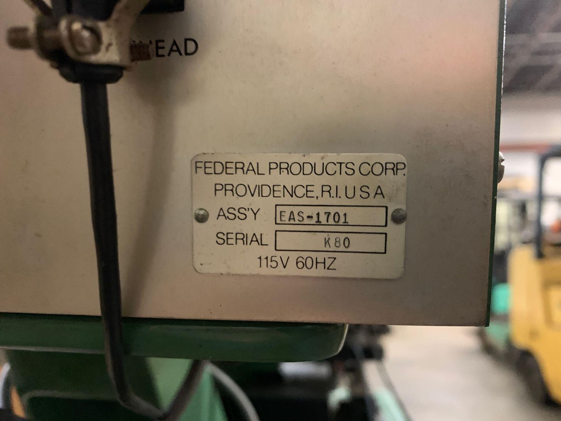 Federal Model 1368-5 Horizontal Master Comparator with Federal EAS-1701 Solid State Gaging Amplifier - Image 20 of 22