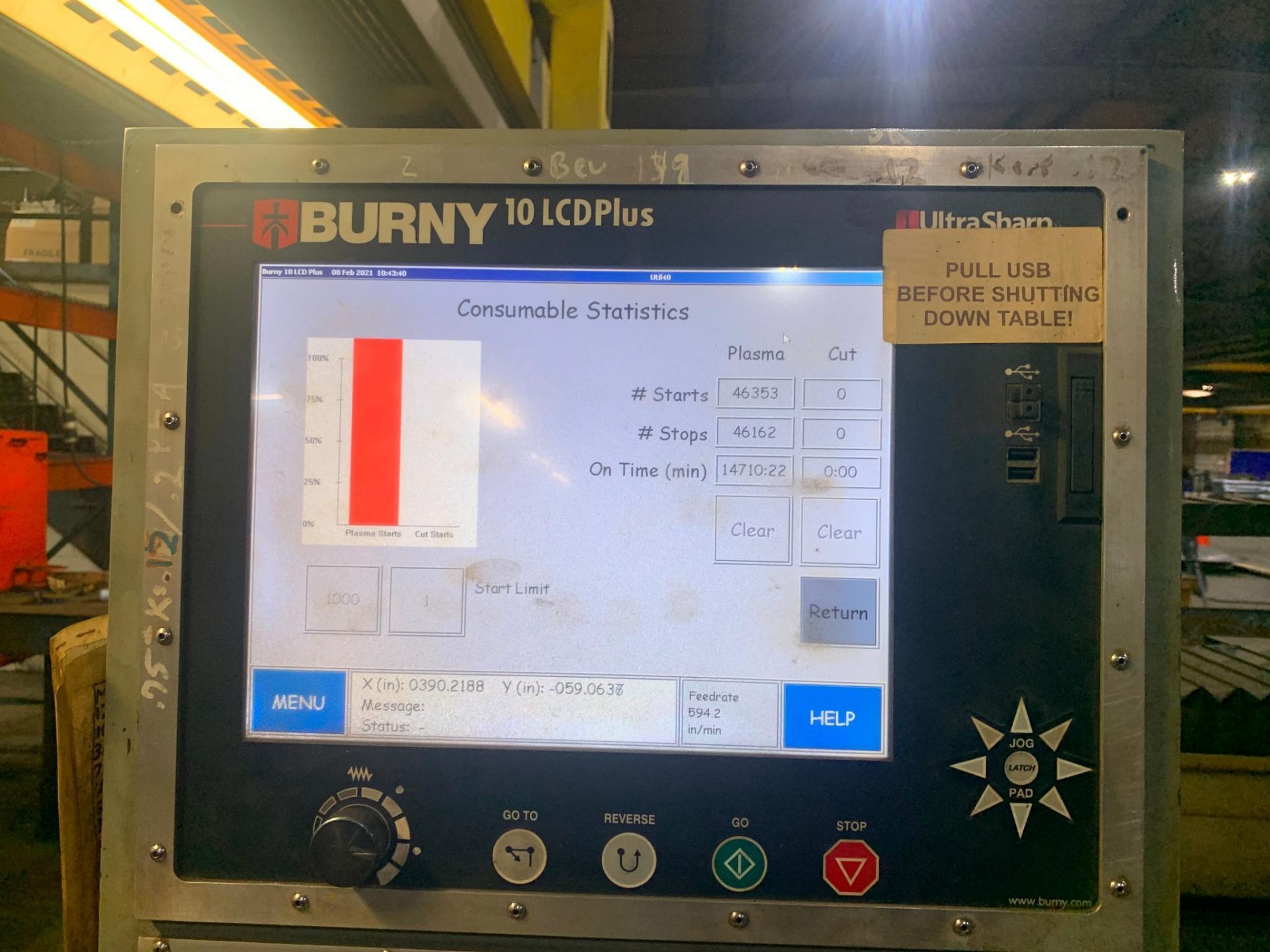 2004 ALLtra Corporation PG14-14 High Definition Plasma Cutting System Hypertherm Burny 10LCDPlus - Image 28 of 41