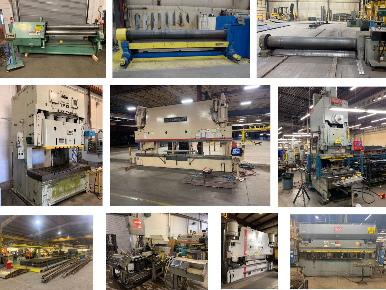 February Heavy Fabrication Auction Featuring Brakes, Rolls and More.