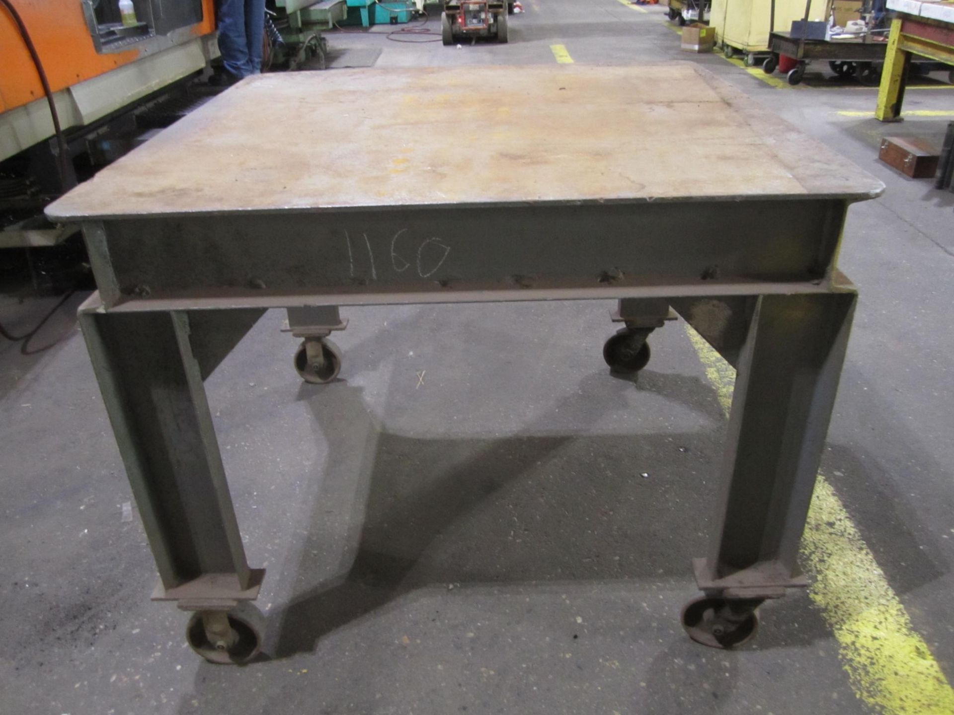 Workbench on heavy duty casters, 5/8"x48"x48"x38" - Image 3 of 14