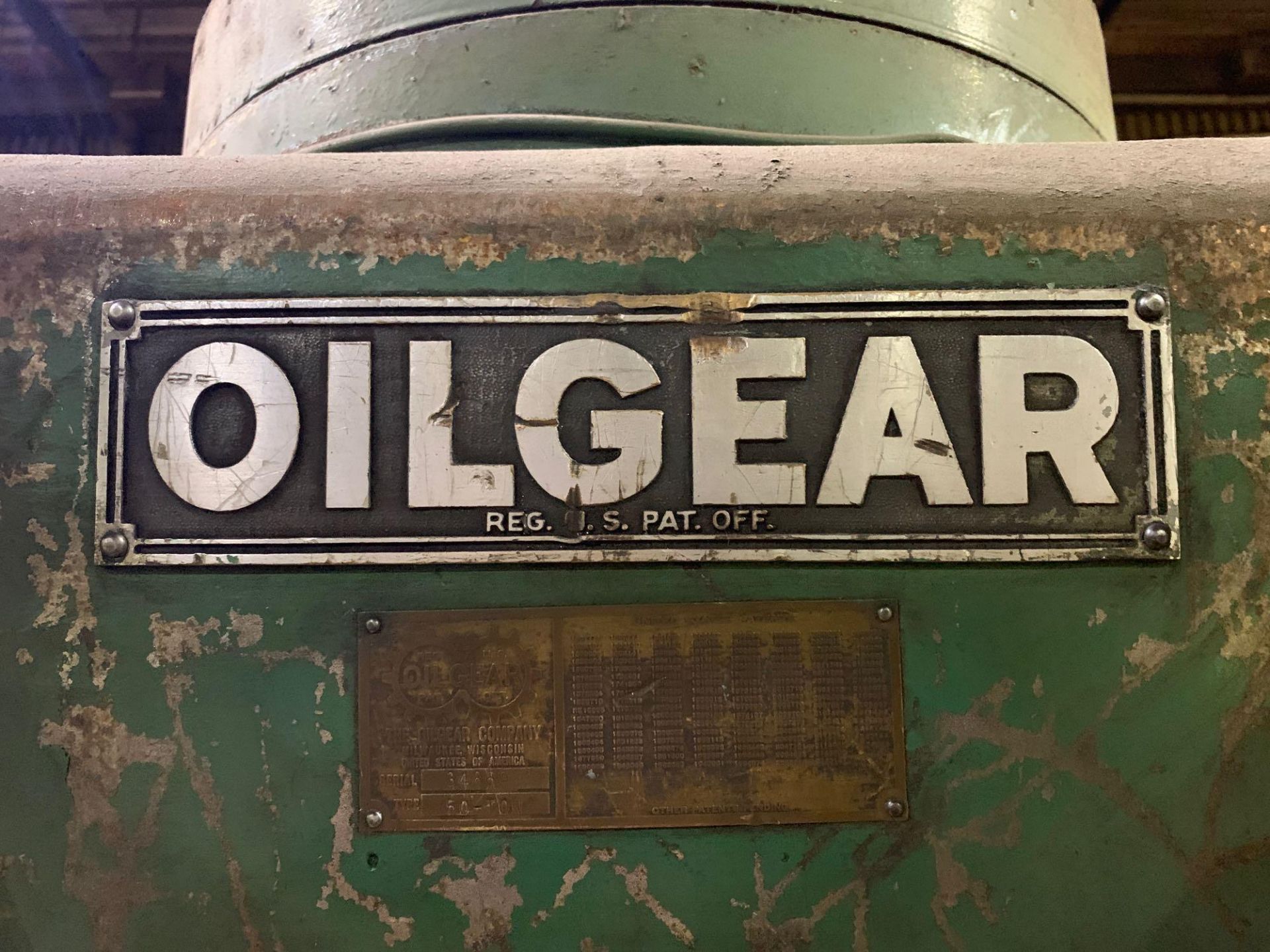 Oilgear Model DH-2017 50 Ton Hydraulic Straightening Press Serial Number 33876 - Image 15 of 16