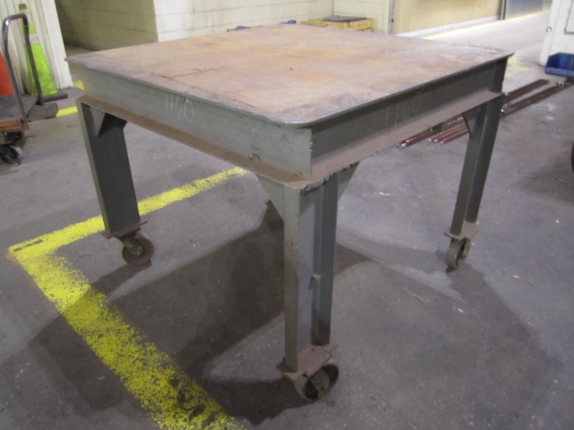 Workbench on heavy duty casters, 5/8"x48"x48"x38" - Image 8 of 14