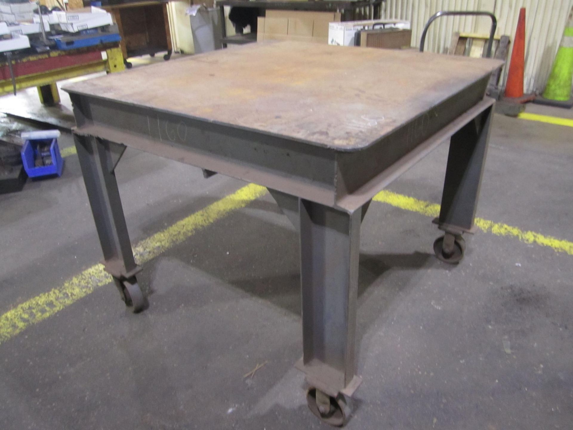 Workbench on heavy duty casters, 5/8"x48"x48"x38" - Image 6 of 14