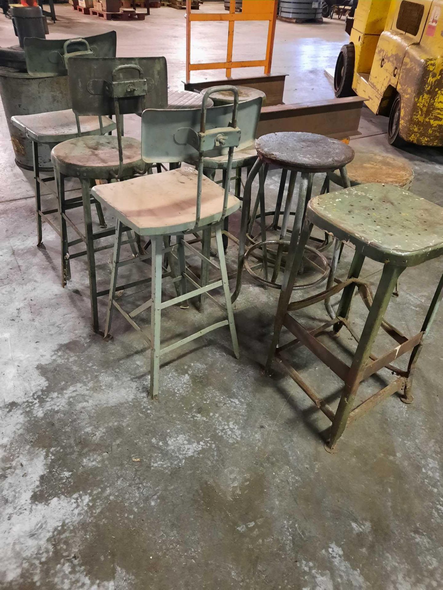 (11) assorted metal stools - Image 3 of 4