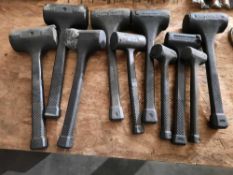 Assorted dead blow hammers