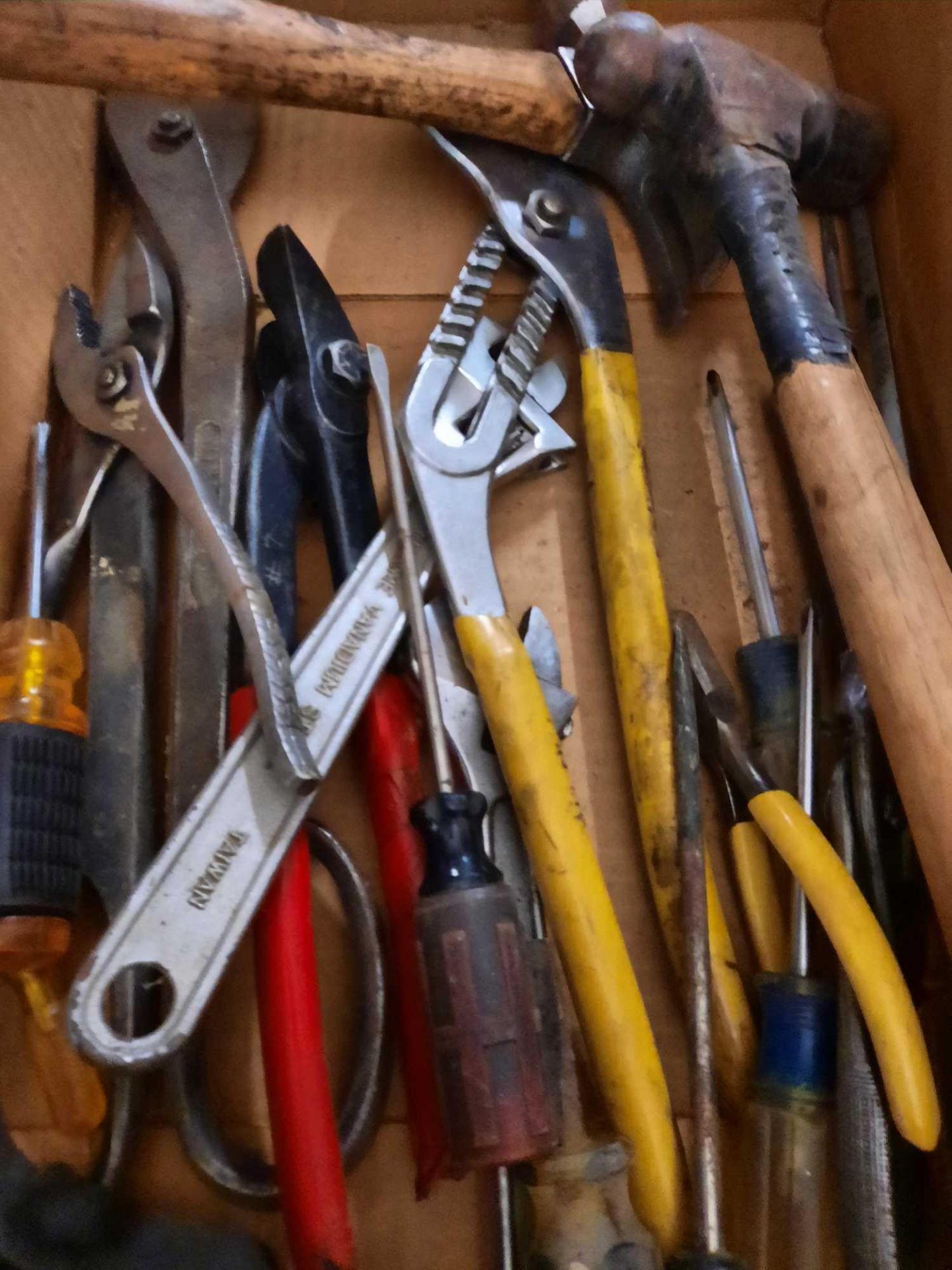 Assorted tools, hammers, wrenches, screwdrivers, cutters, measuring - Image 3 of 3