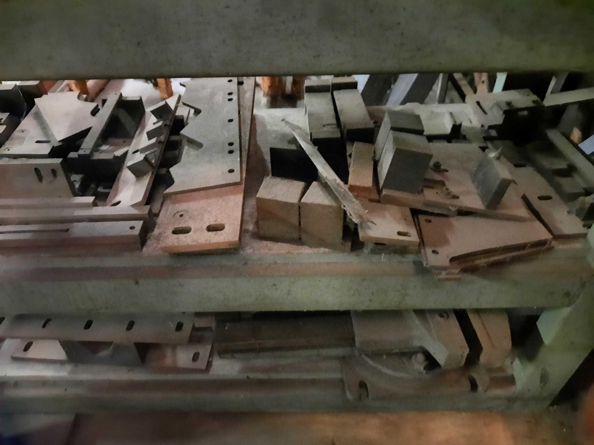 Steel rack of assorted shear cutters as shown, rack 54 x 18 x 50 inches (Please bring bins to load - Image 9 of 9