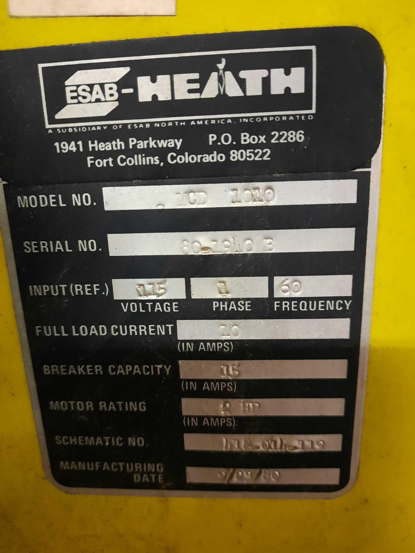 ESAB Heath shape cutter, model 10D-1010, serial 80-1940B, 120 x 60 inch tracing table, 144 x 84 - Image 2 of 18