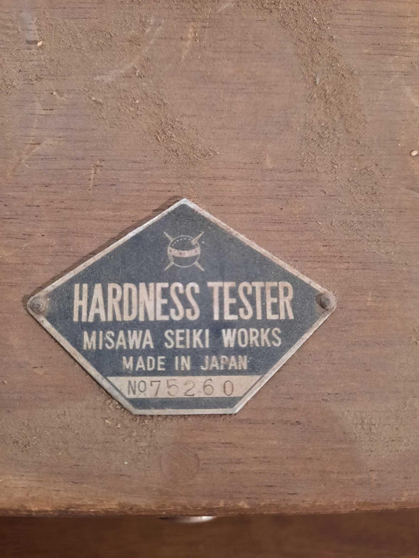 Misawa Seiki Rockwell hardness tester, serial no. 75260, B and C scales, includes hardness pins, - Image 10 of 10