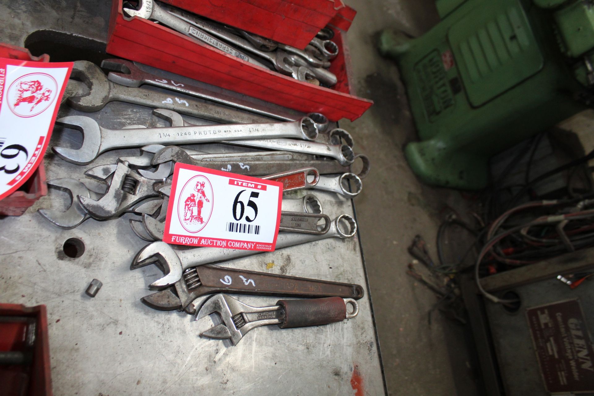 Various Wrenches, Crescent Wrenches, Open End & Boxed End Wrenches