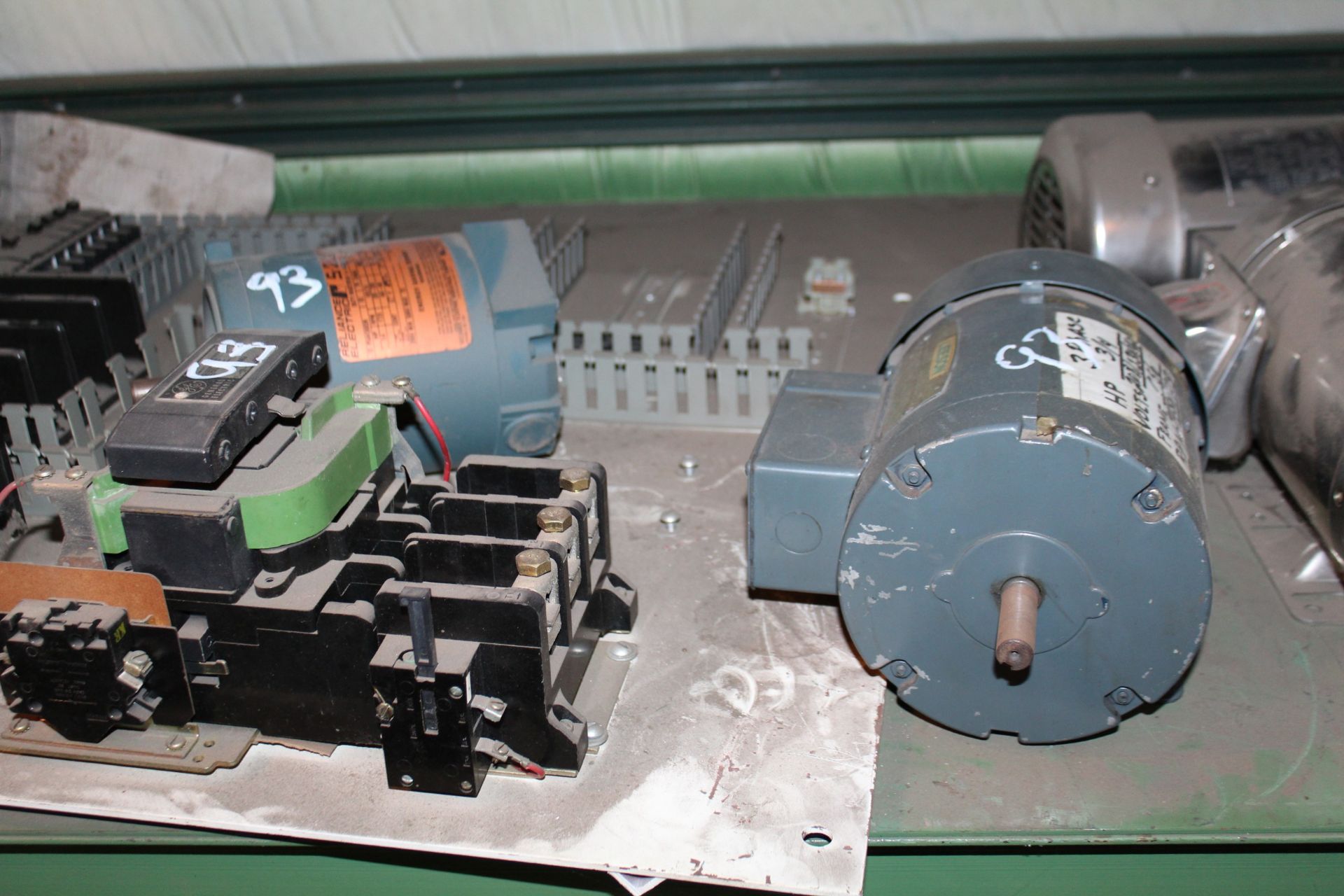 Contents of Shelf: (12) Electric Motors- Various Size Up to 3/4hp and (1) Set of Electrical - Image 2 of 2