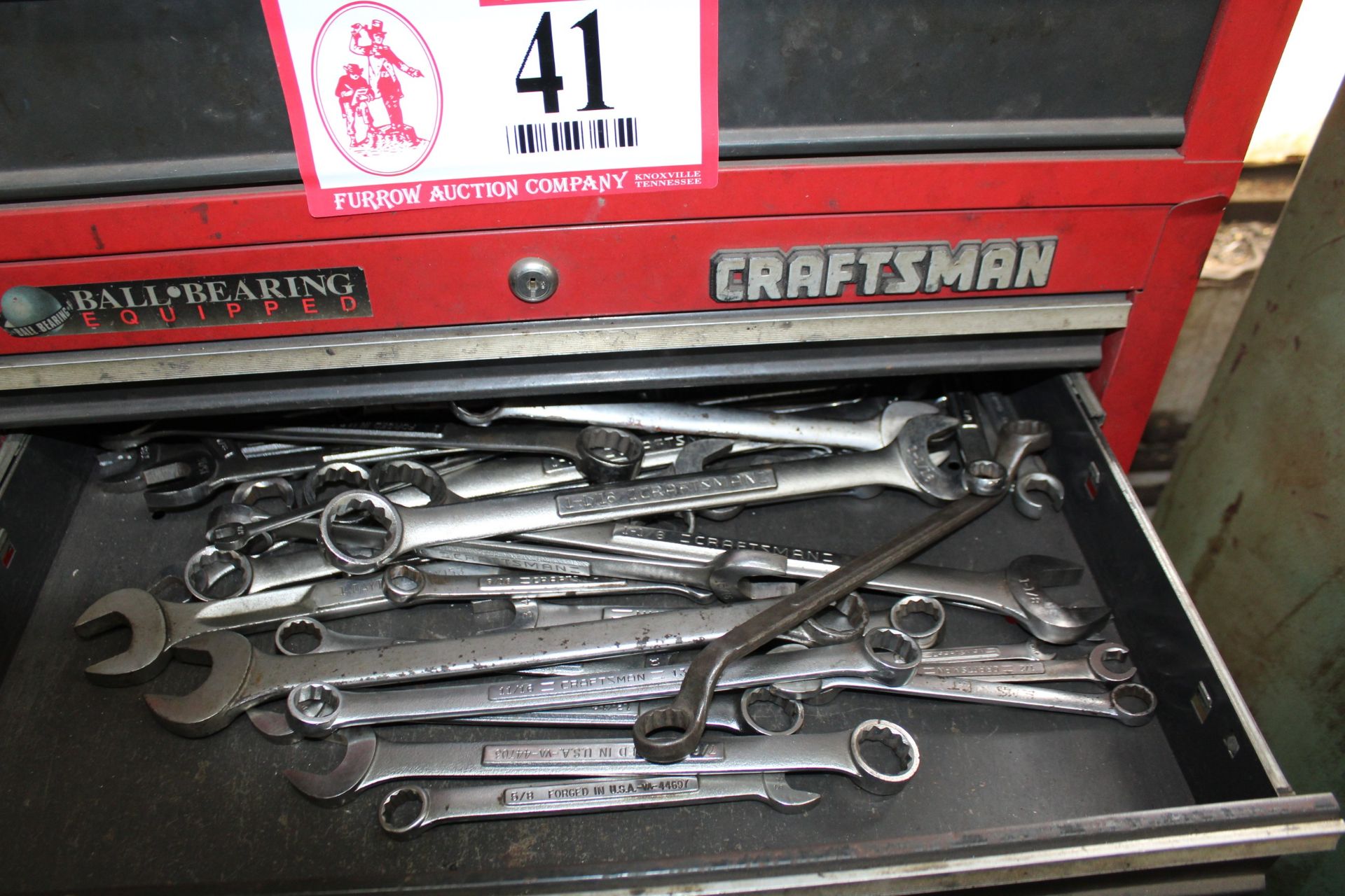 Kennedy & Craftsman Tool Boxes & Contents: Wrenches, Plyers, Metal Stencils, Sockets, Etc. - Image 3 of 3