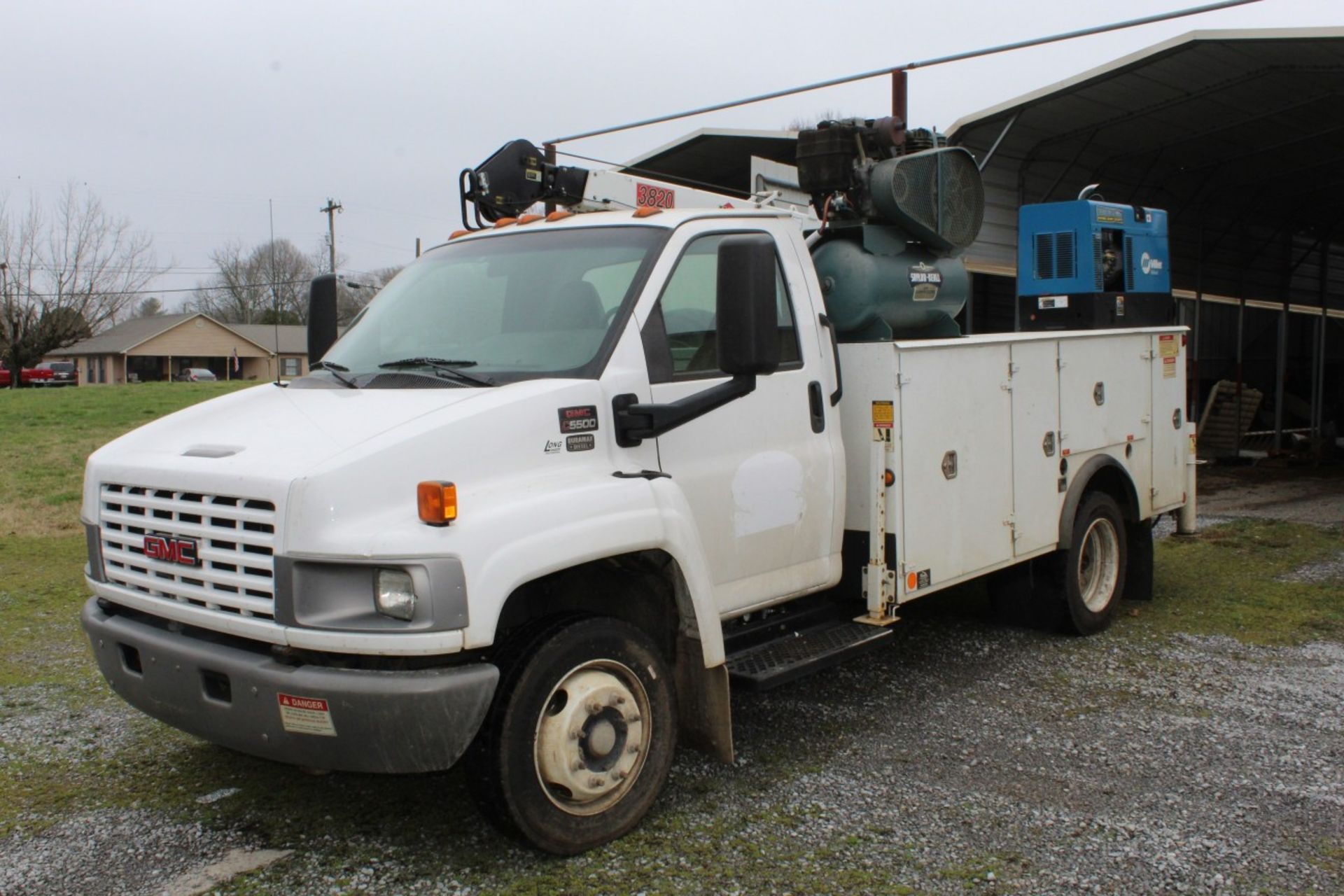 2004 GMC C5500 w/ Service Bed, Duramax Diesel, Automatic, ODO Showing 52,088, Service Bed has gas