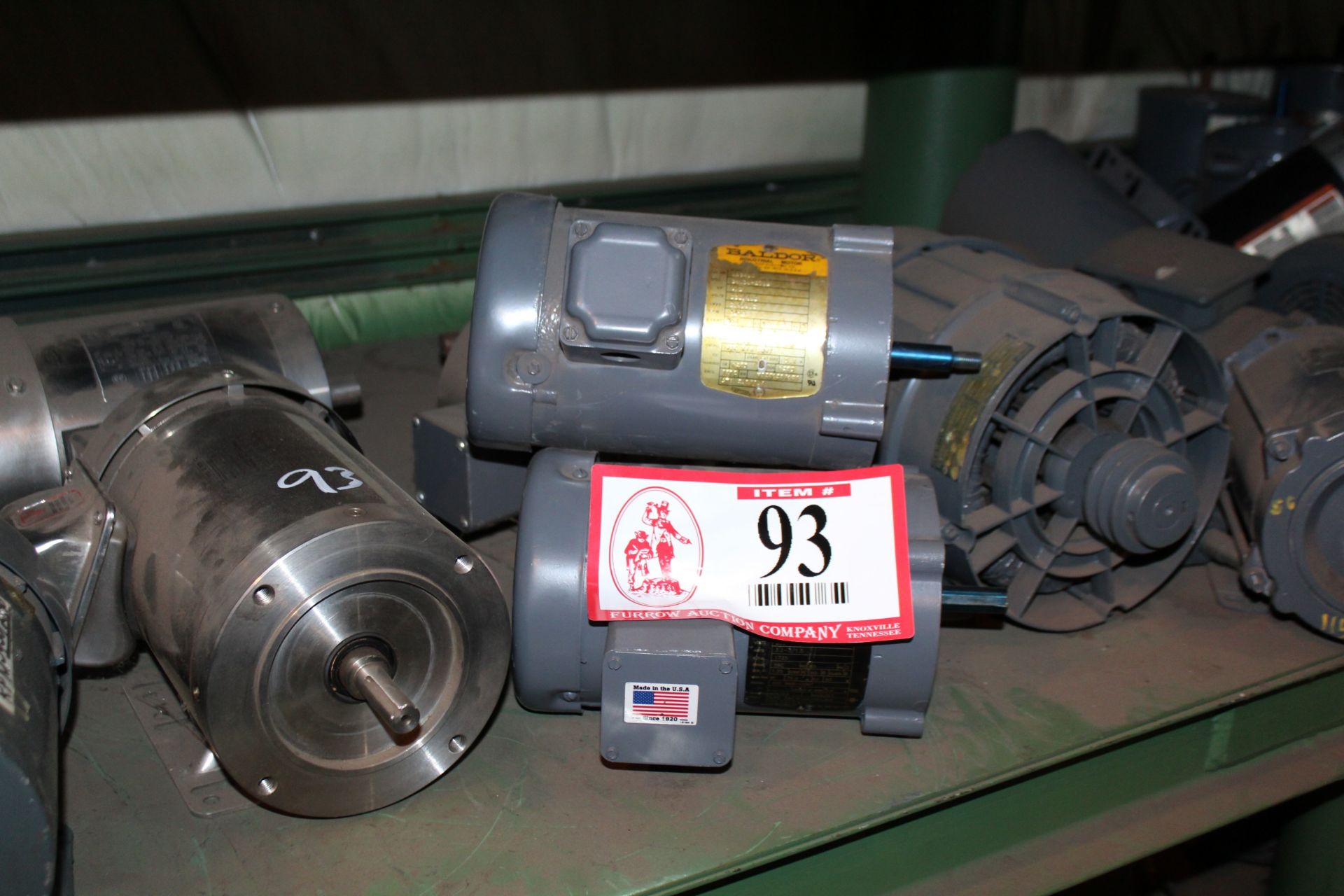 Contents of Shelf: (12) Electric Motors- Various Size Up to 3/4hp and (1) Set of Electrical