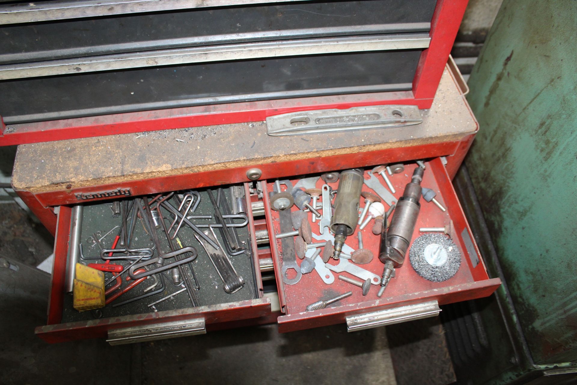 Kennedy & Craftsman Tool Boxes & Contents: Wrenches, Plyers, Metal Stencils, Sockets, Etc. - Image 2 of 3