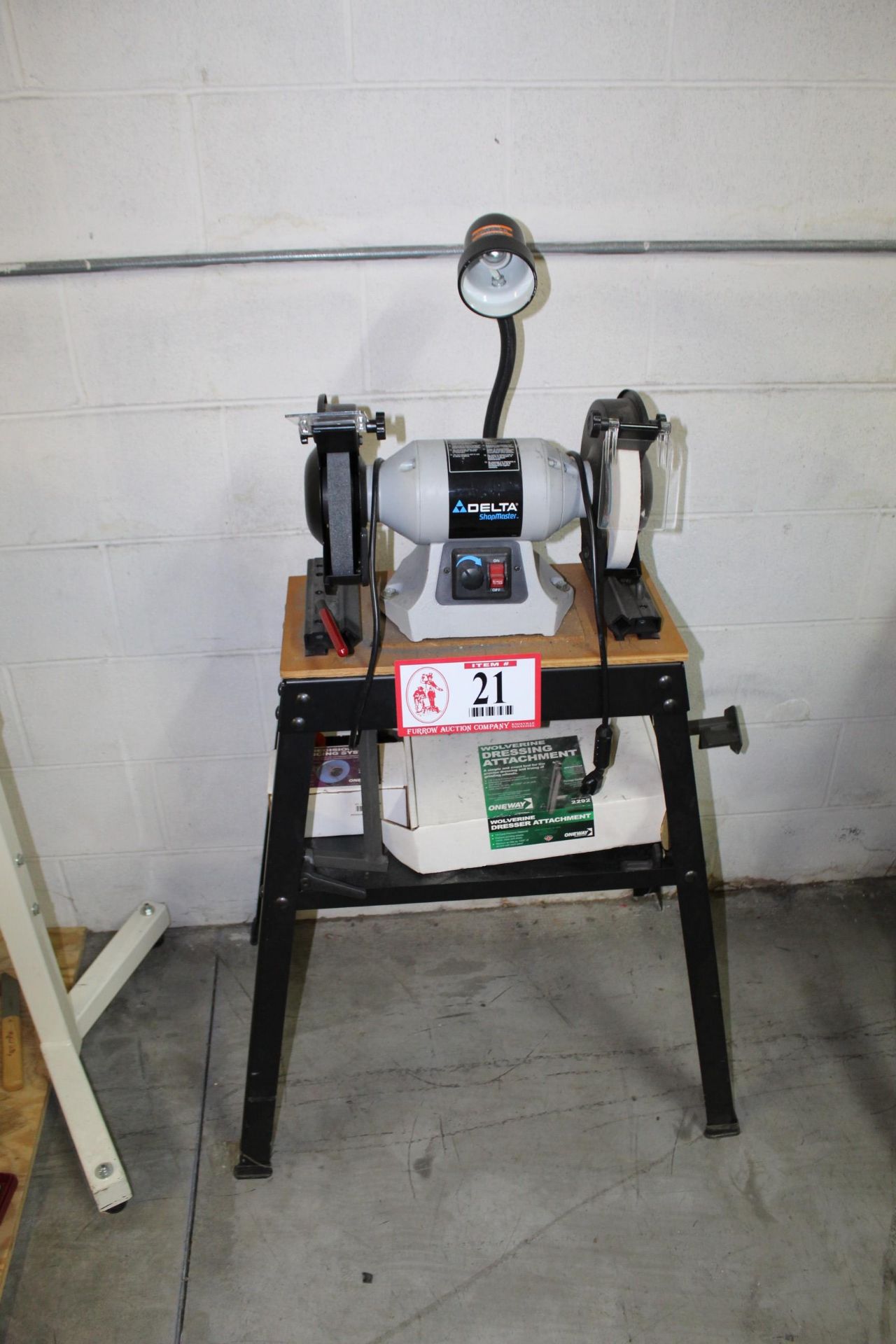 Delta Bench Grinder Mounted on Bench