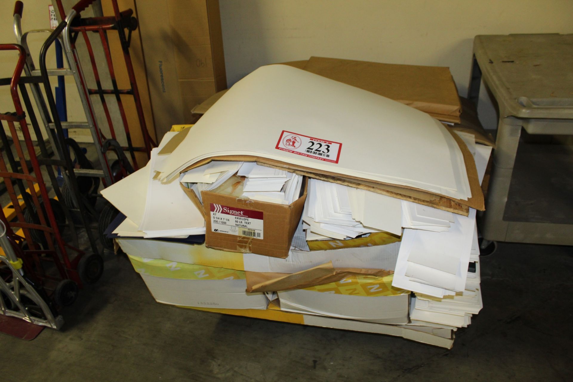 Contents of Pallet: Various Paper Supplies