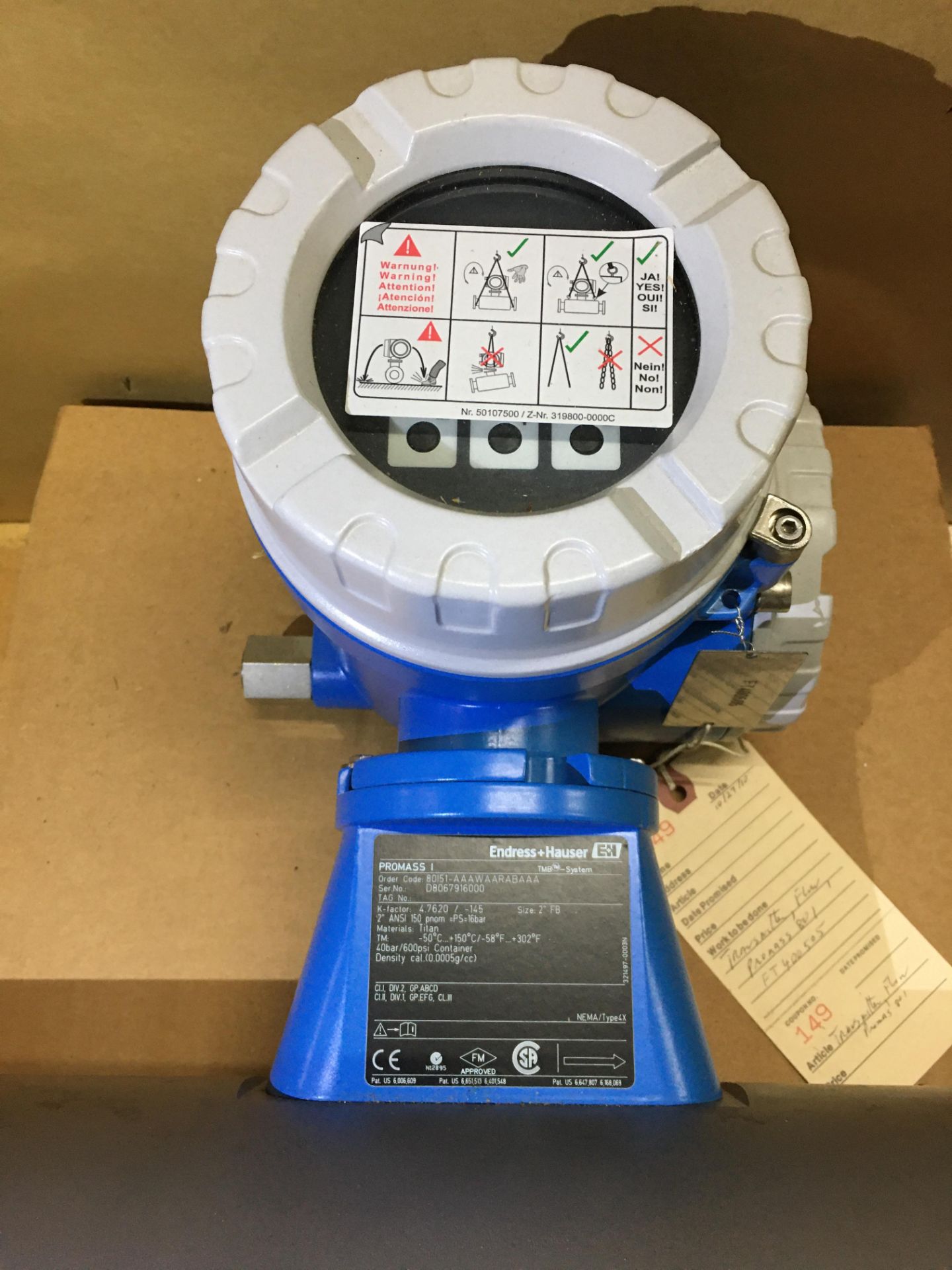 Endress Hauser Promass Flowmeter - Image 3 of 6